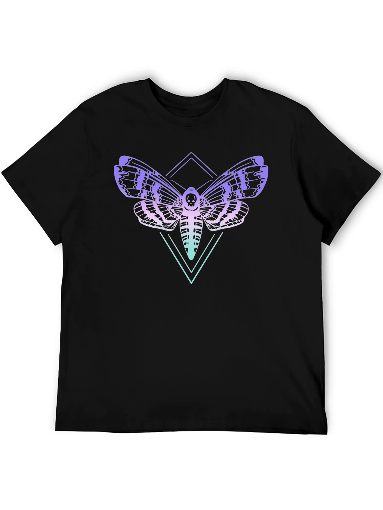 Skull Moth Graphic Tee - Black T-Shirt