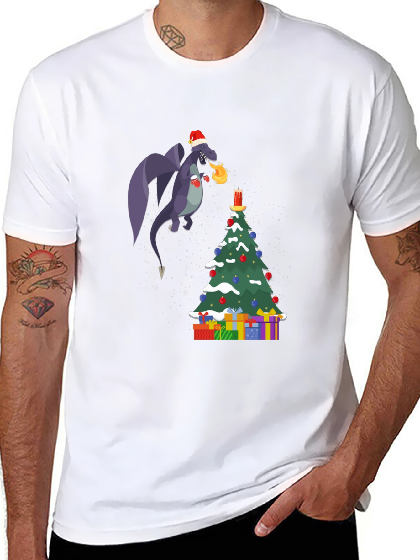 Festive Dragon Christmas T-Shirt
