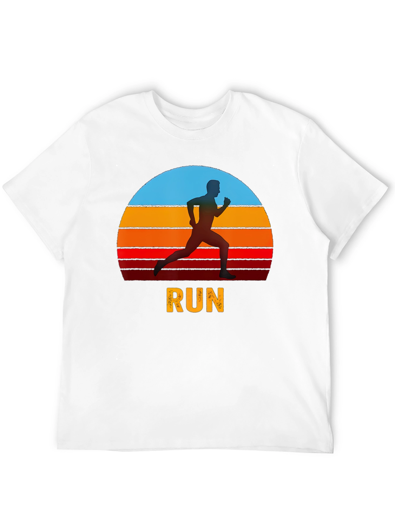 Retro Run T-Shirt - Silhouette Design