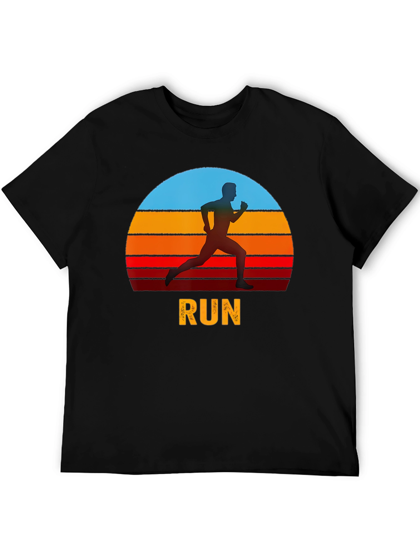 Retro Run T-Shirt - Silhouette Design