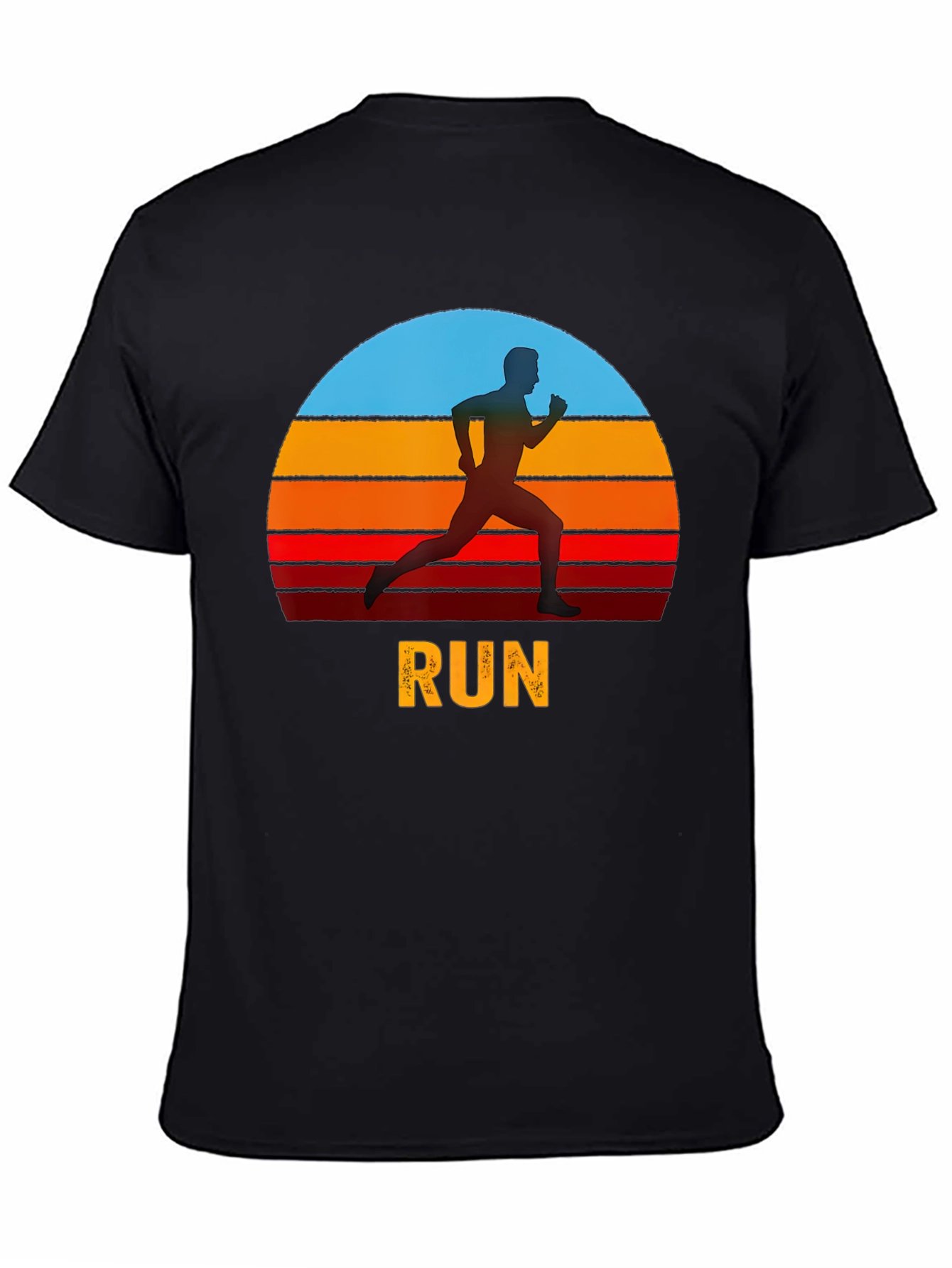 Retro Run T-Shirt - Silhouette Design