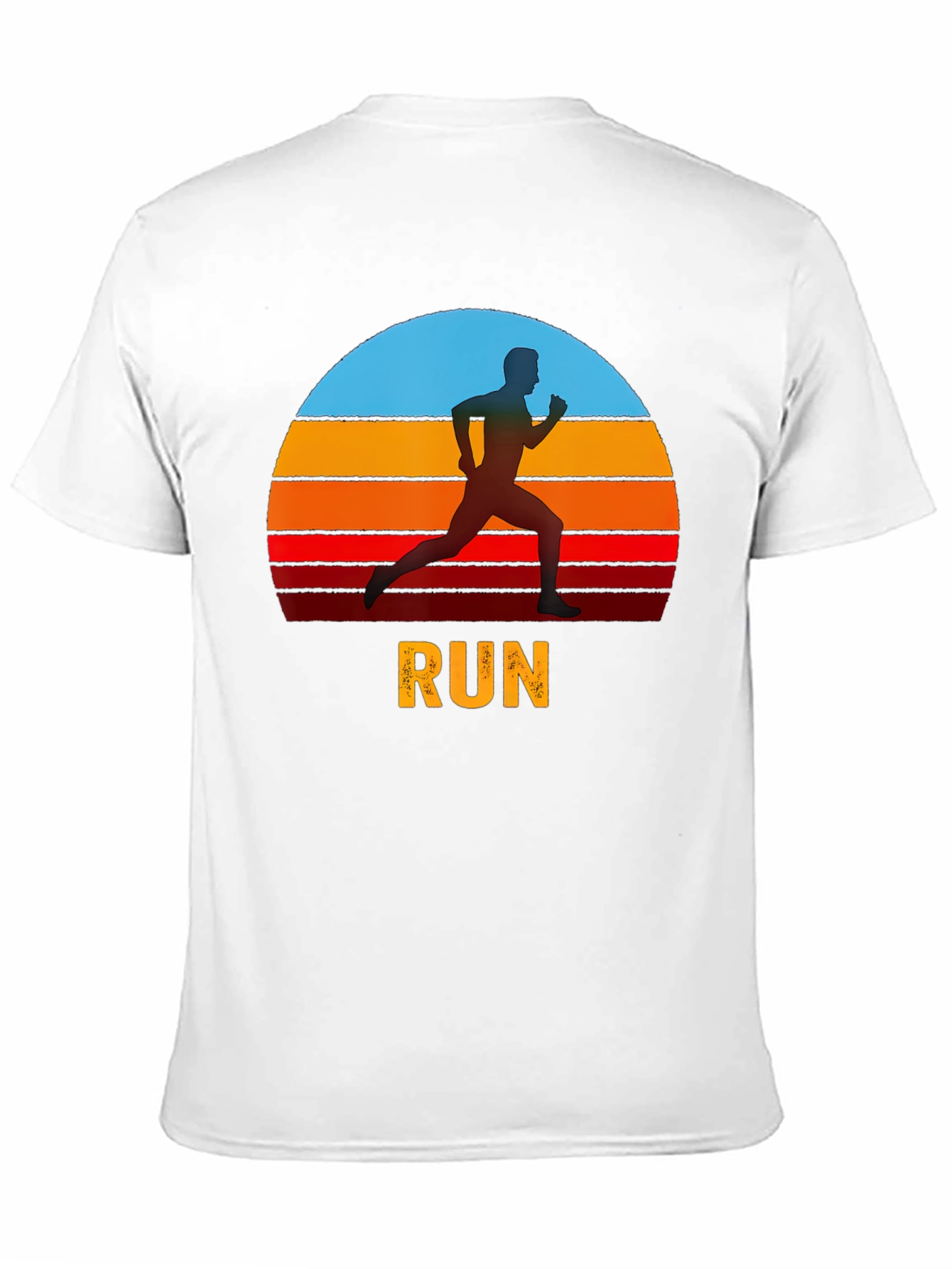 Retro Run T-Shirt - Silhouette Design