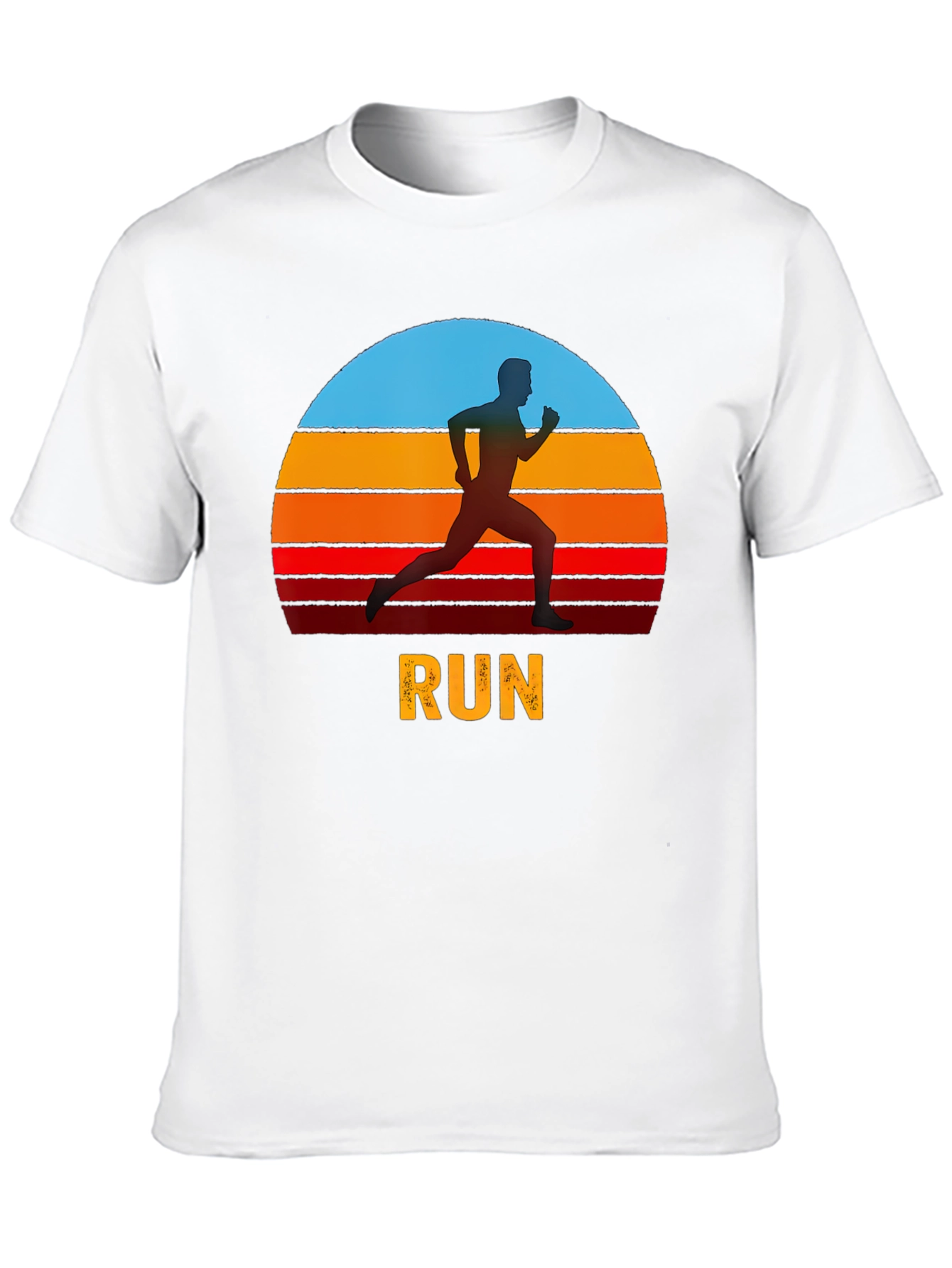Retro Run T-Shirt - Silhouette Design