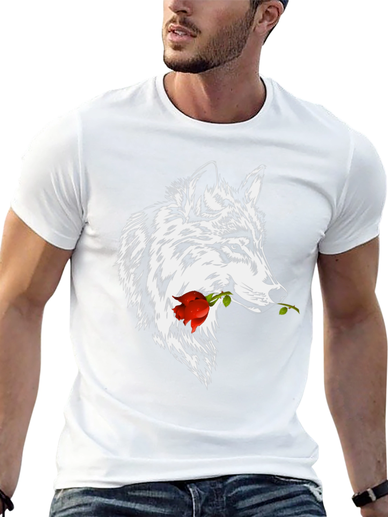 Wolf & Rose Graphic Tee - Black