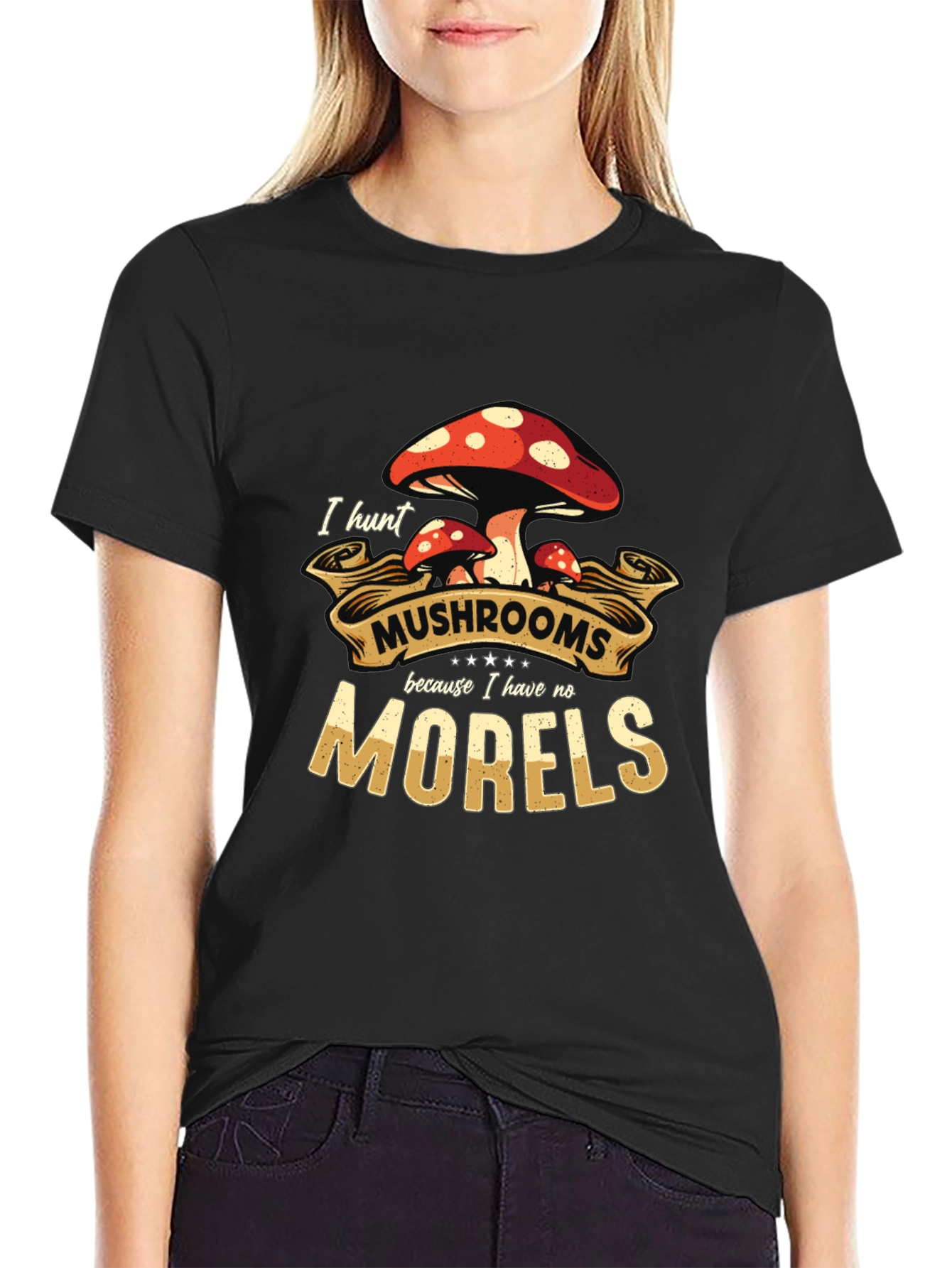 Mushroom Hunter T-Shirt - Humorous Morel Design