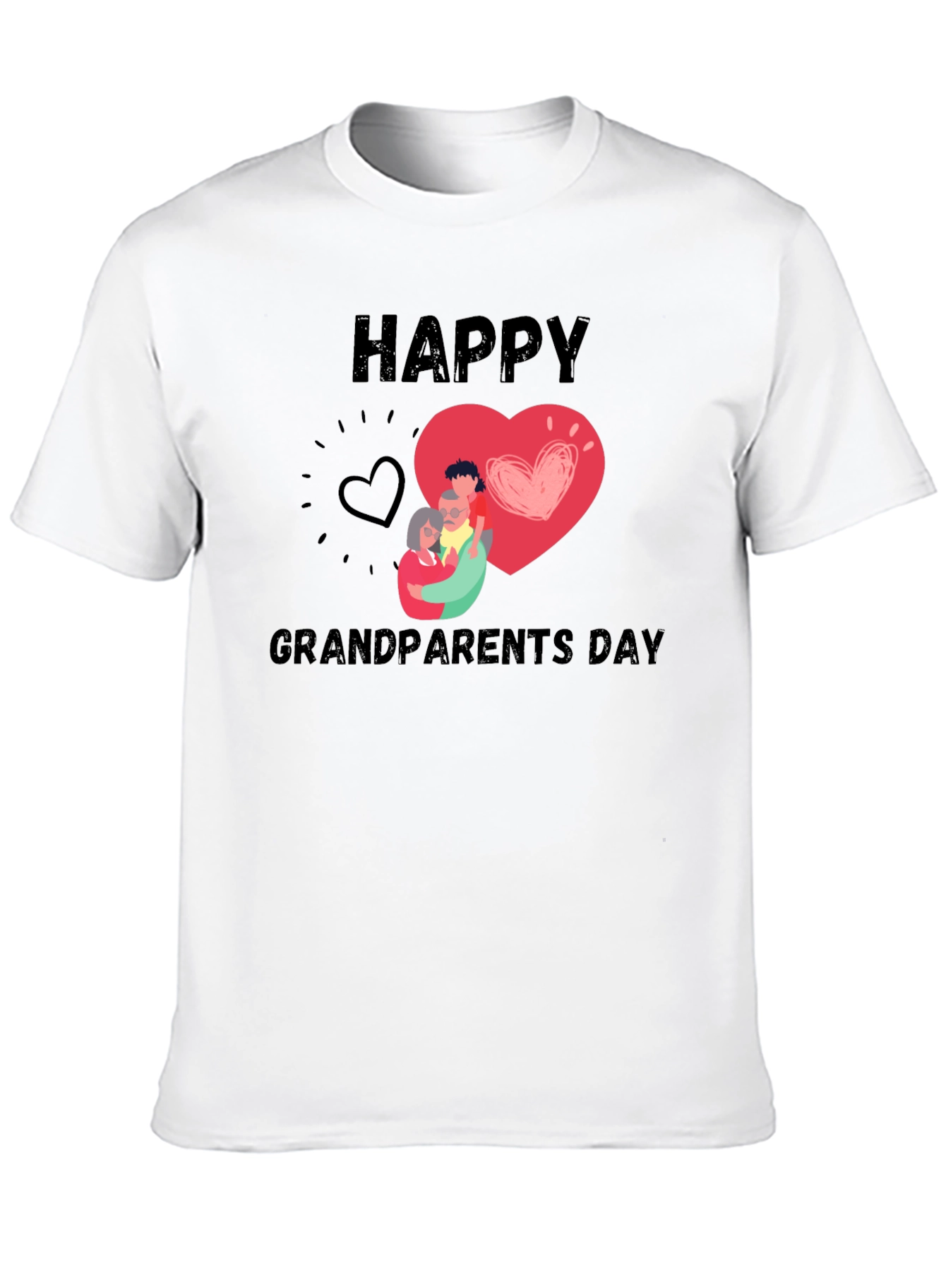 Happy Grandparents Day Black T-Shirt