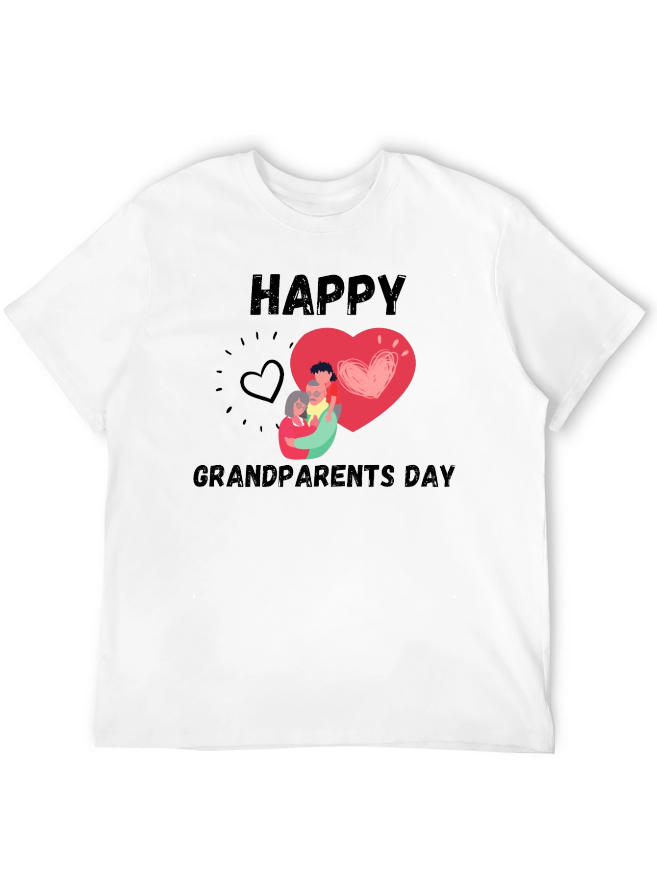Happy Grandparents Day Black T-Shirt