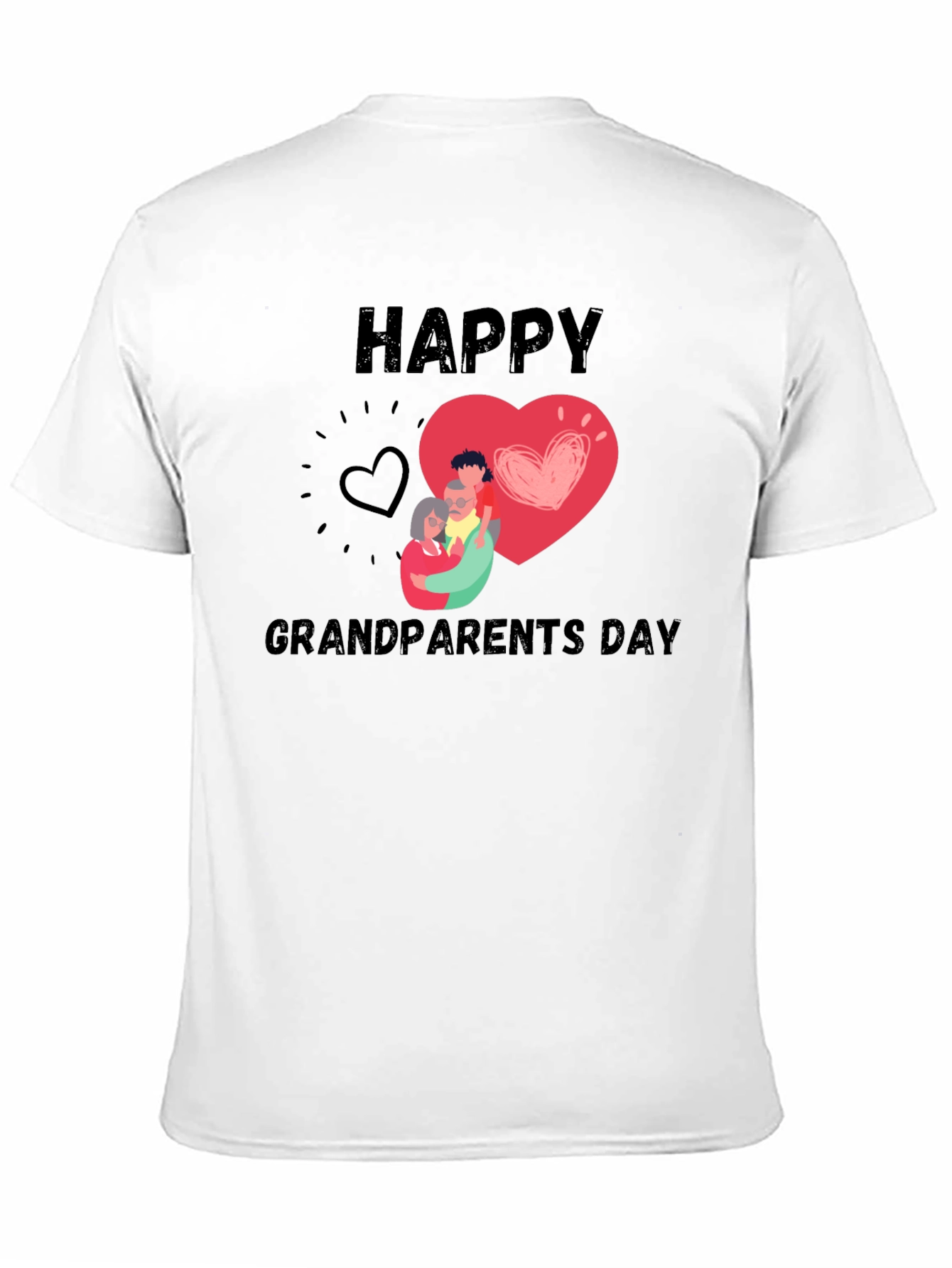 Happy Grandparents Day Black T-Shirt