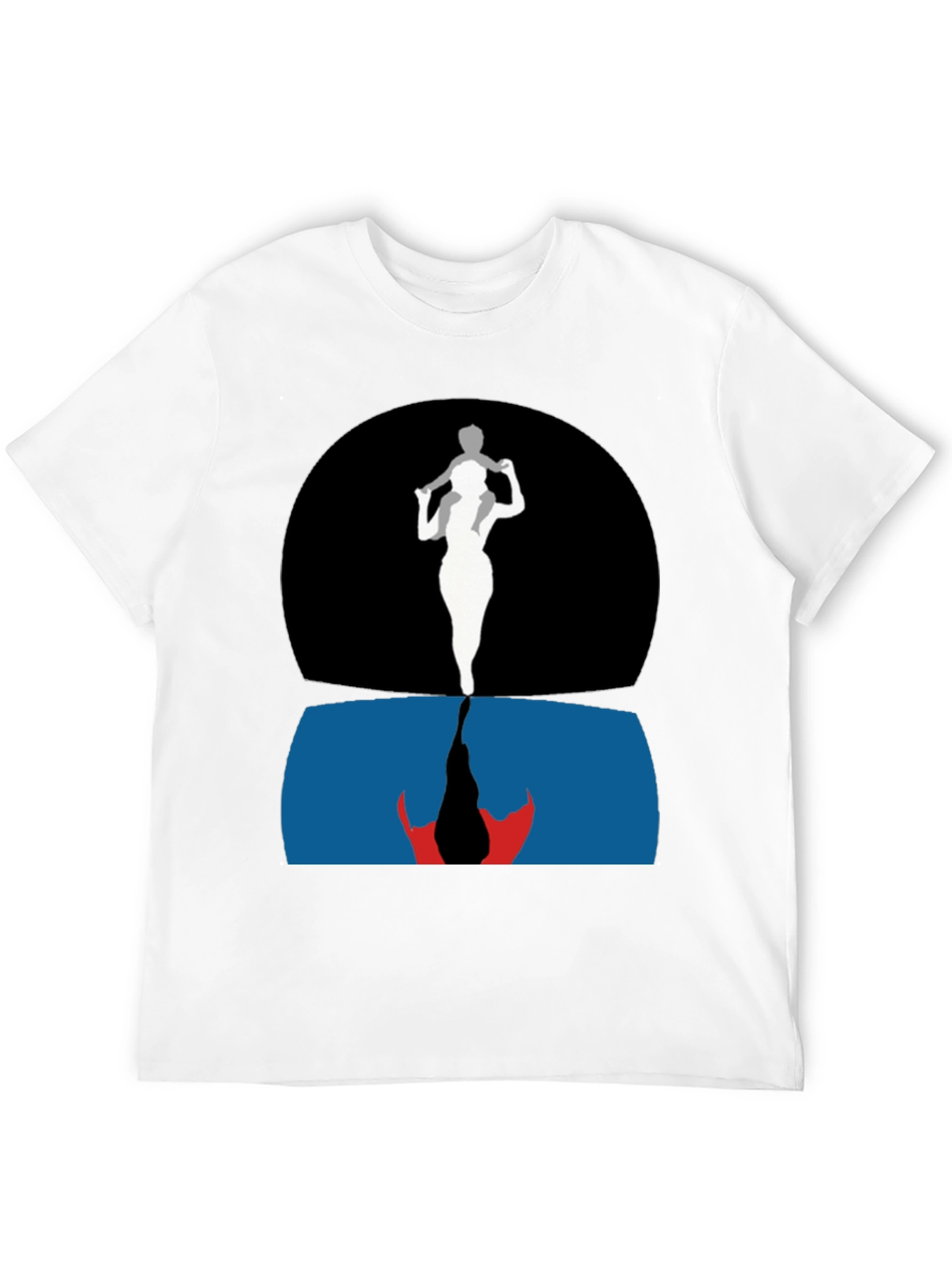 Artistic Silhouette Father Son Graphic Tee