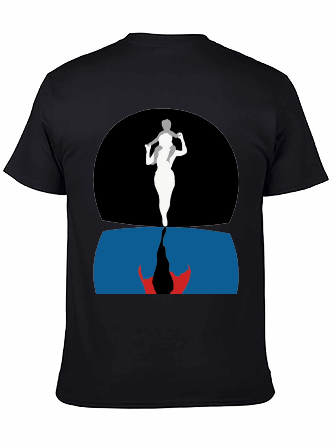 Artistic Silhouette Father Son Graphic Tee