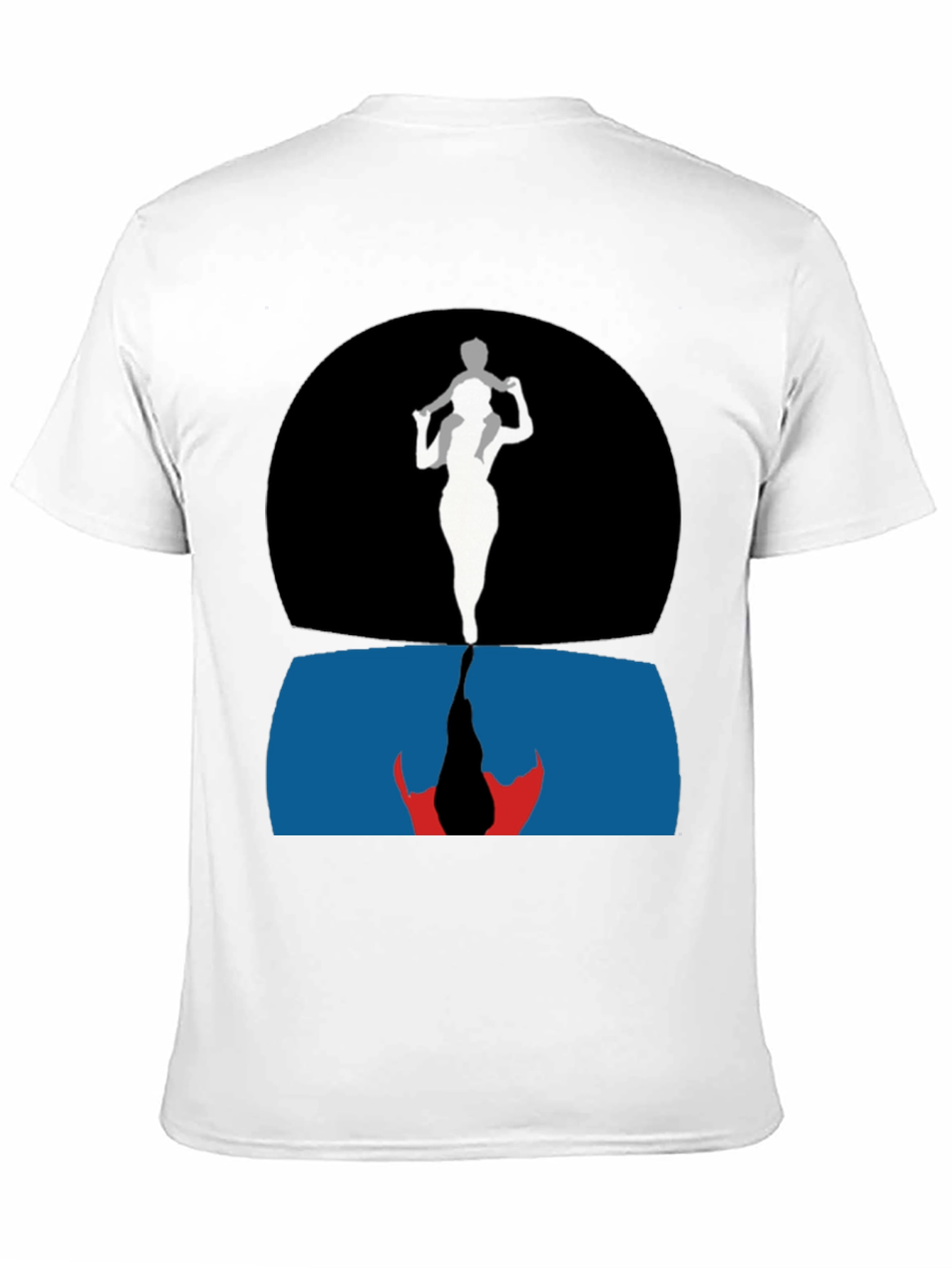 Artistic Silhouette Father Son Graphic Tee