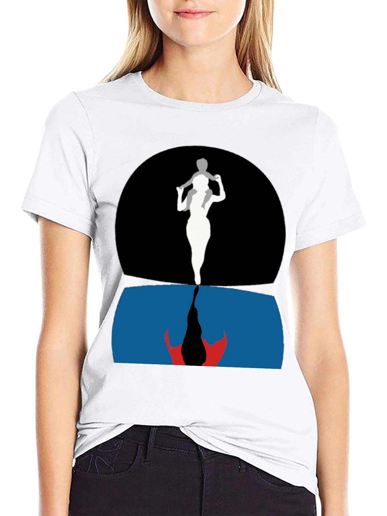 Artistic Silhouette Father Son Graphic Tee