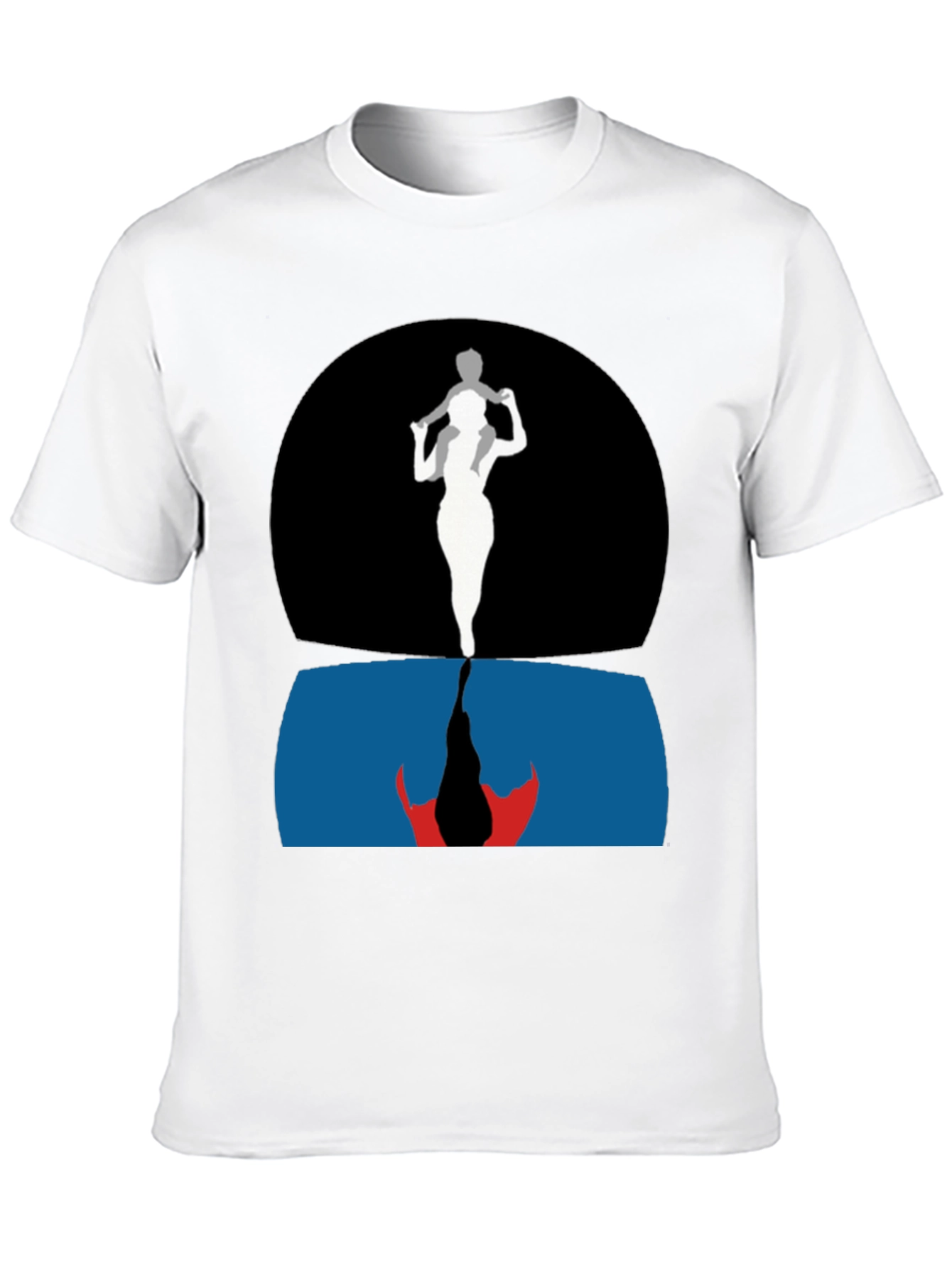 Artistic Silhouette Father Son Graphic Tee