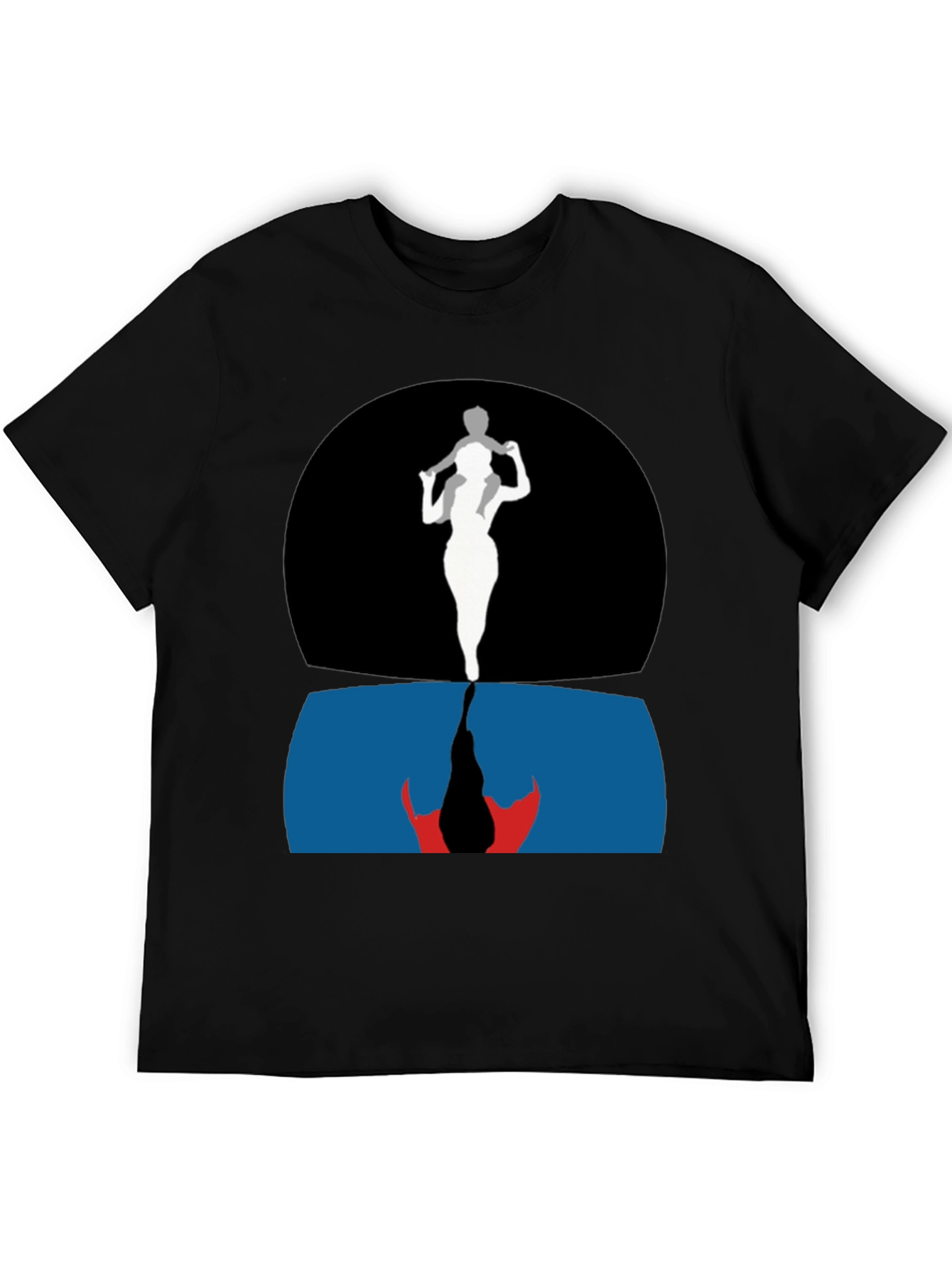Artistic Silhouette Father Son Graphic Tee