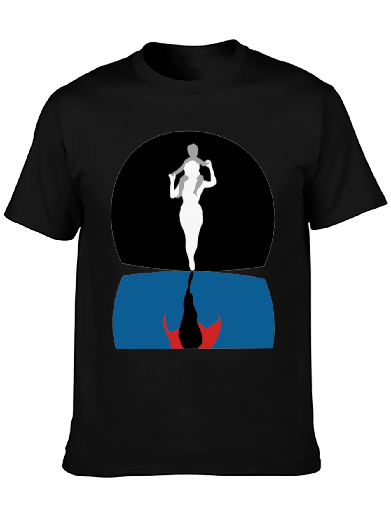 Artistic Silhouette Father Son Graphic Tee