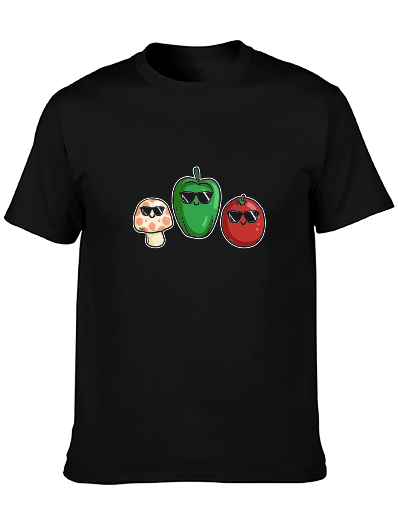 Cool Veggie Squad Black T-Shirt