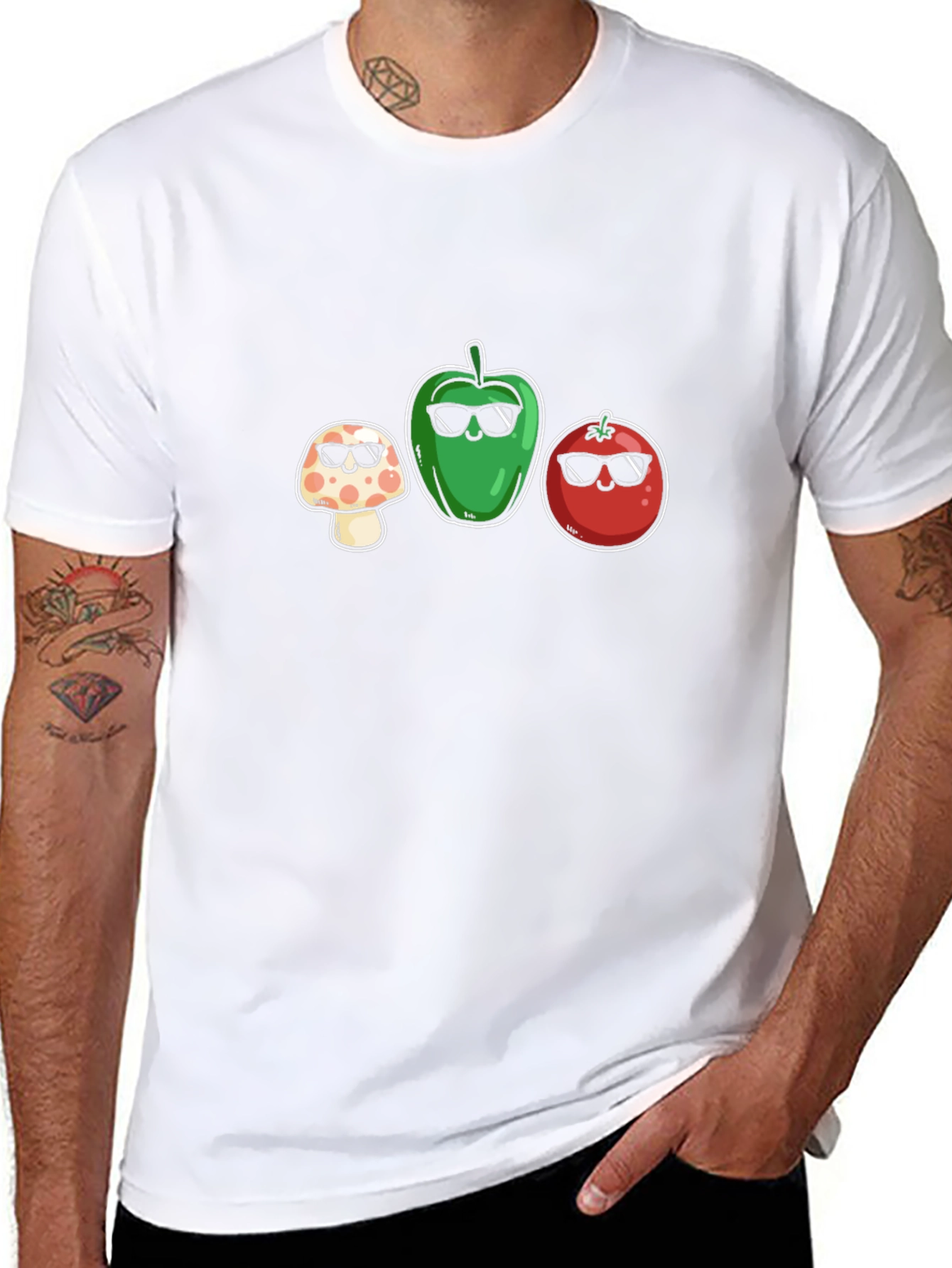 Cool Veggie Squad Black T-Shirt