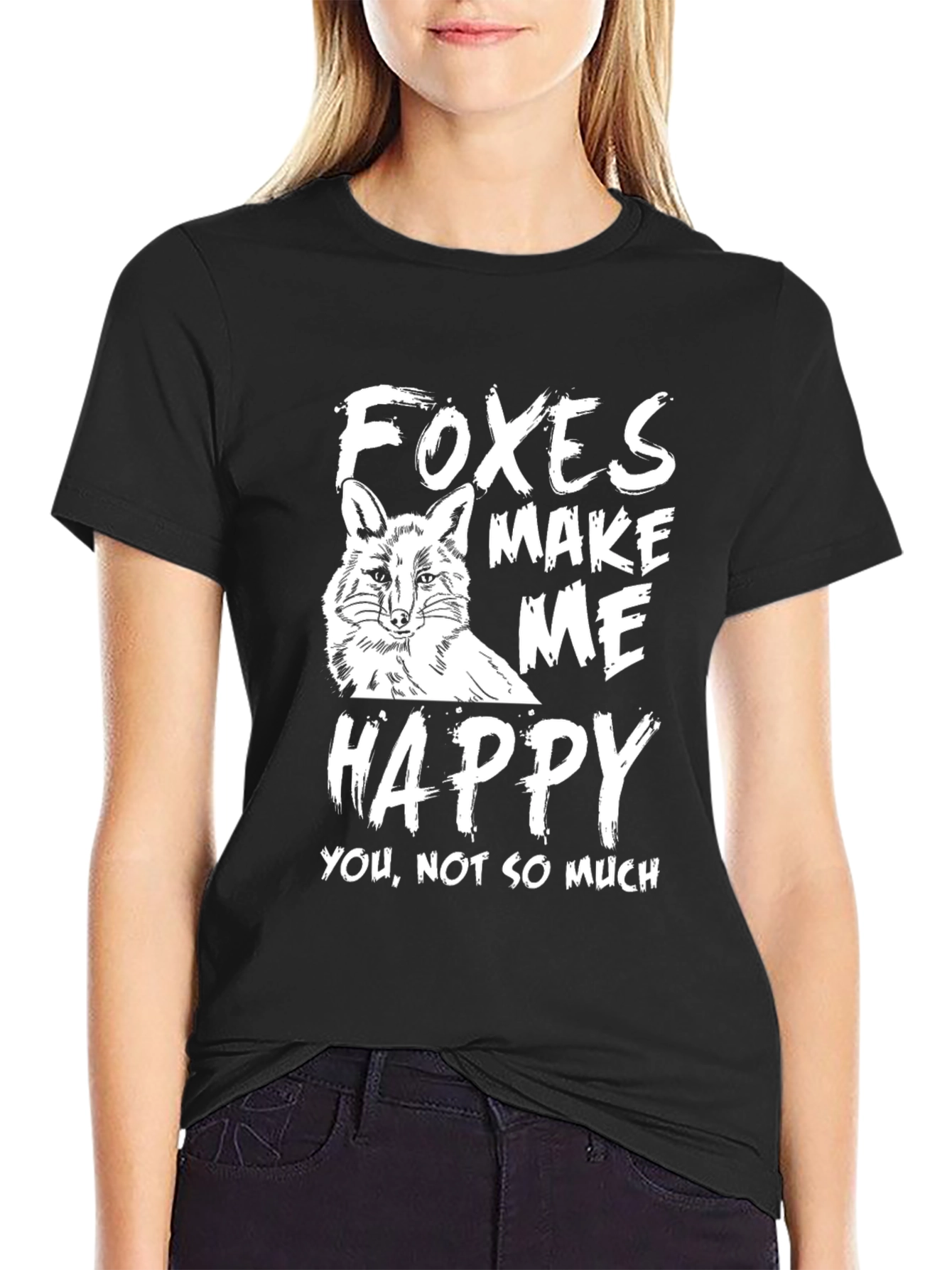 Foxes Make Me Happy Graphic T-Shirt