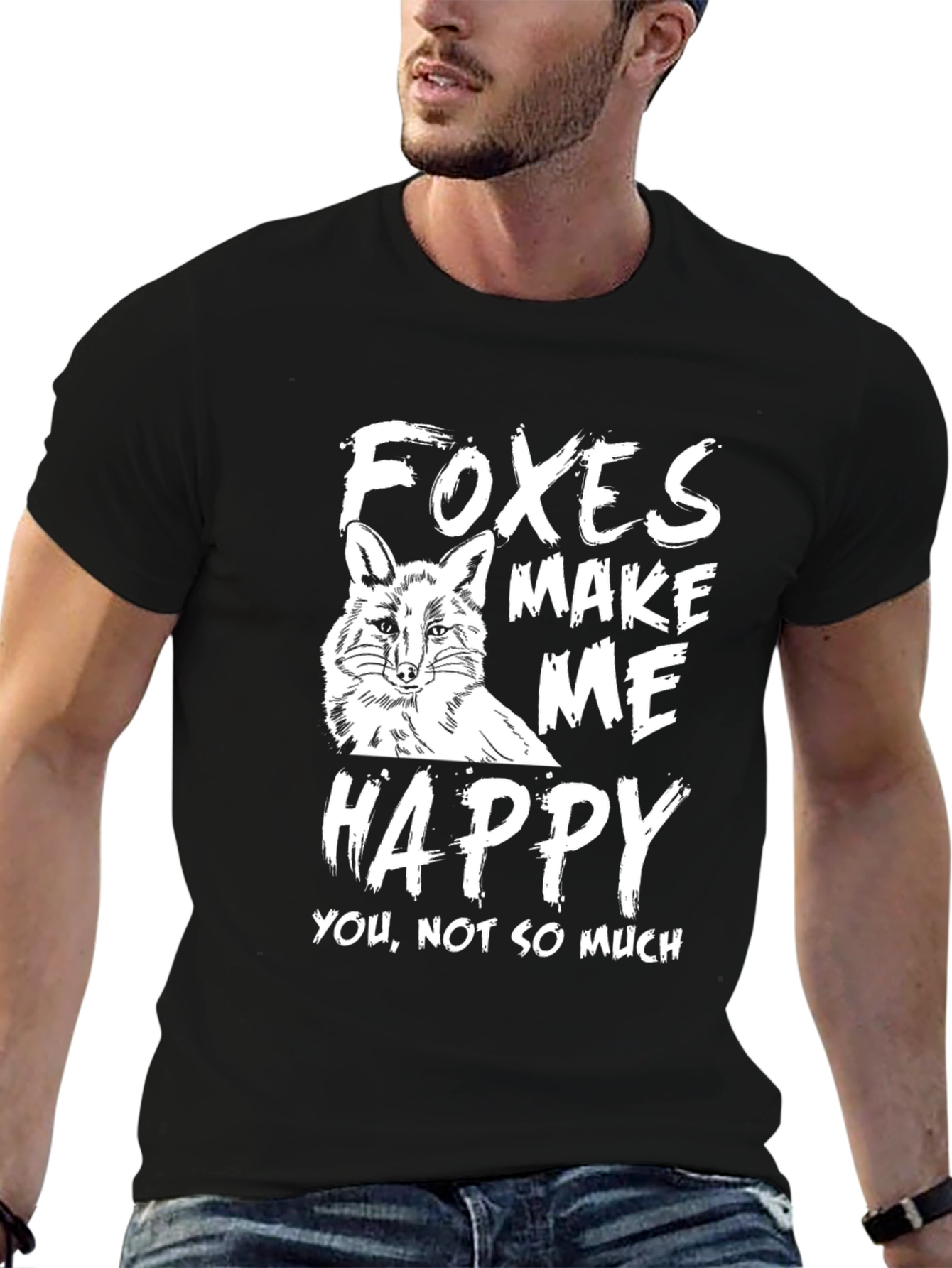 Foxes Make Me Happy Graphic T-Shirt