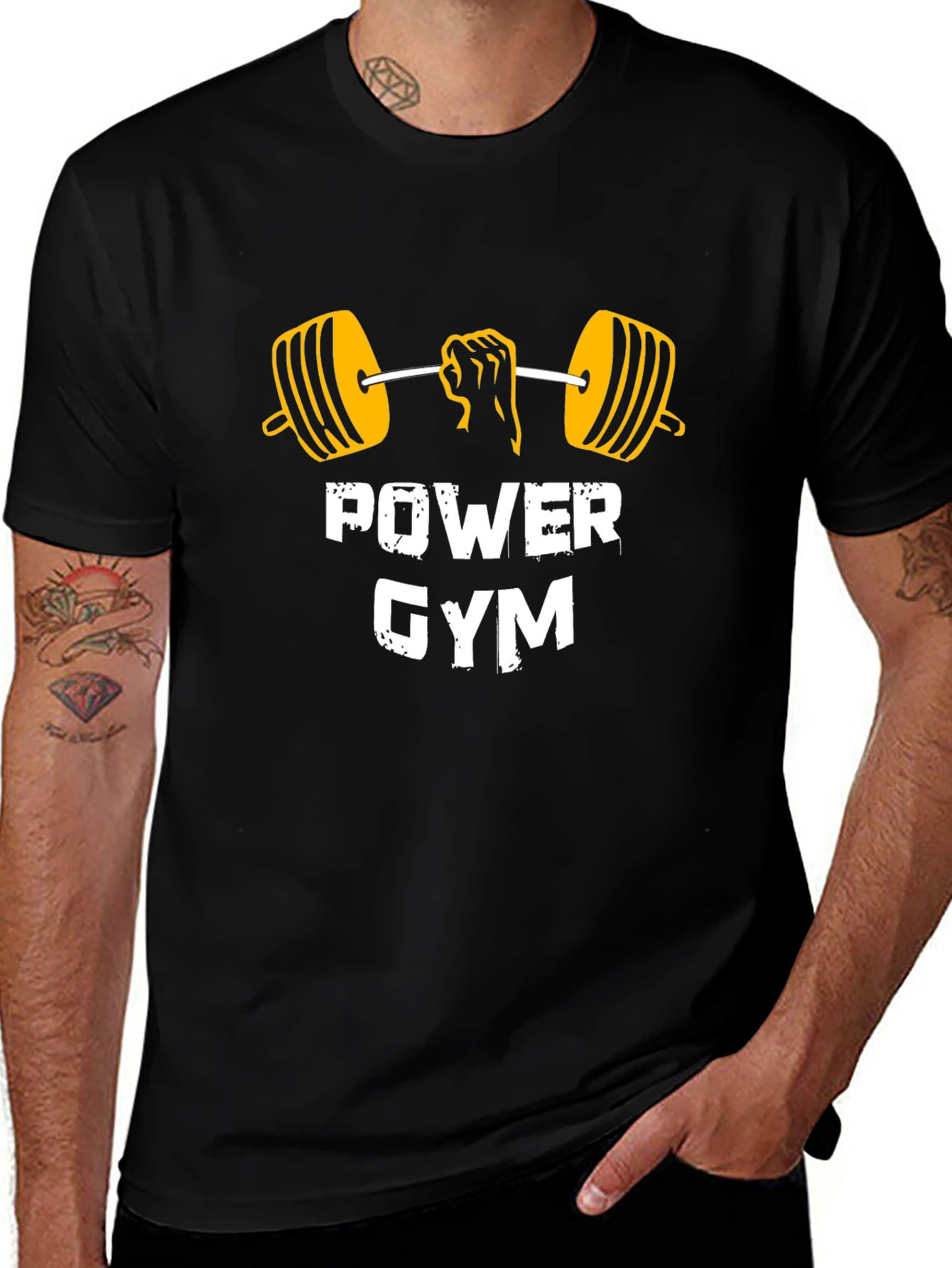 Power Gym Black Graphic T-Shirt