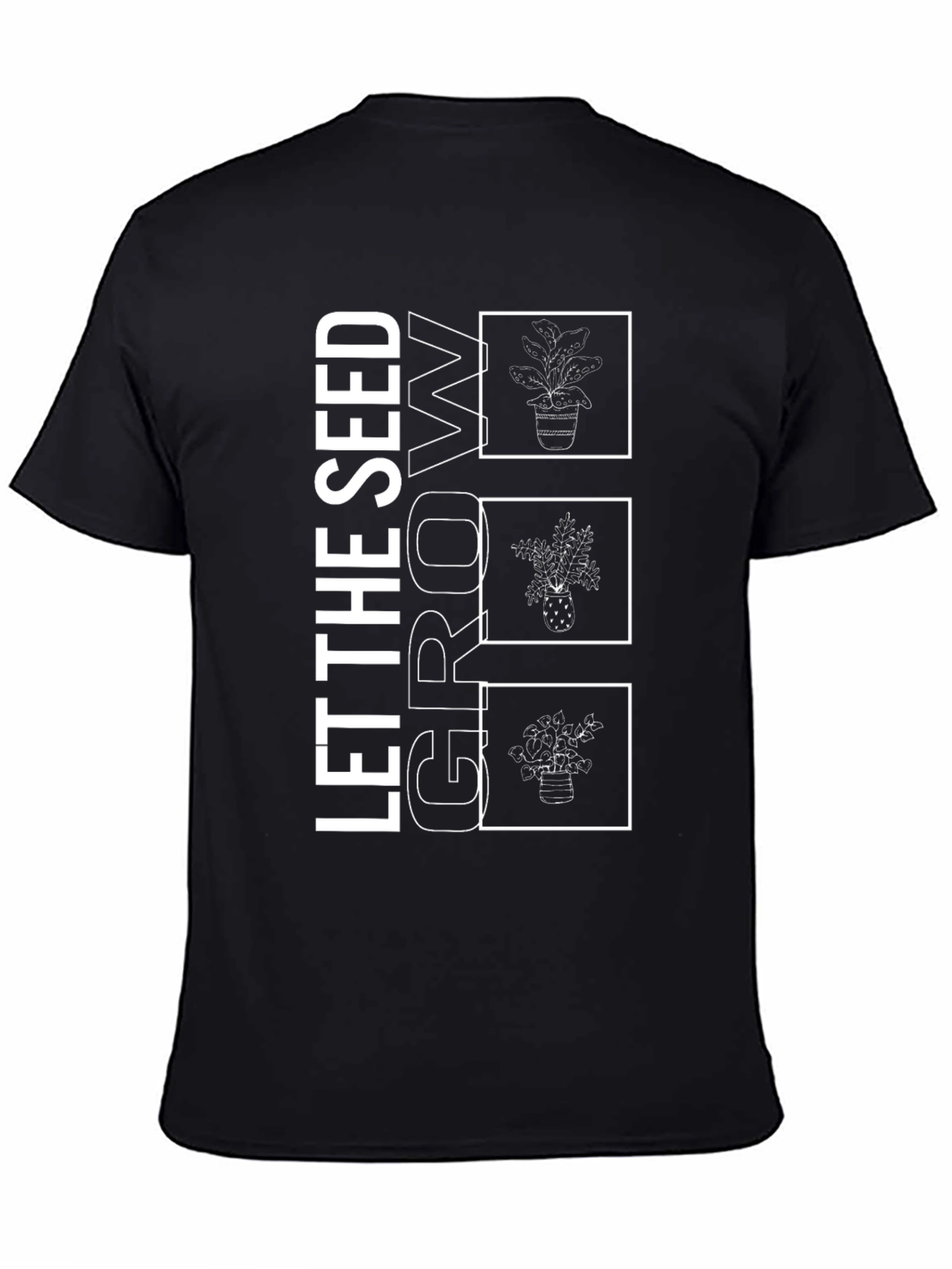 Let the Seed Grow Black Graphic Tee