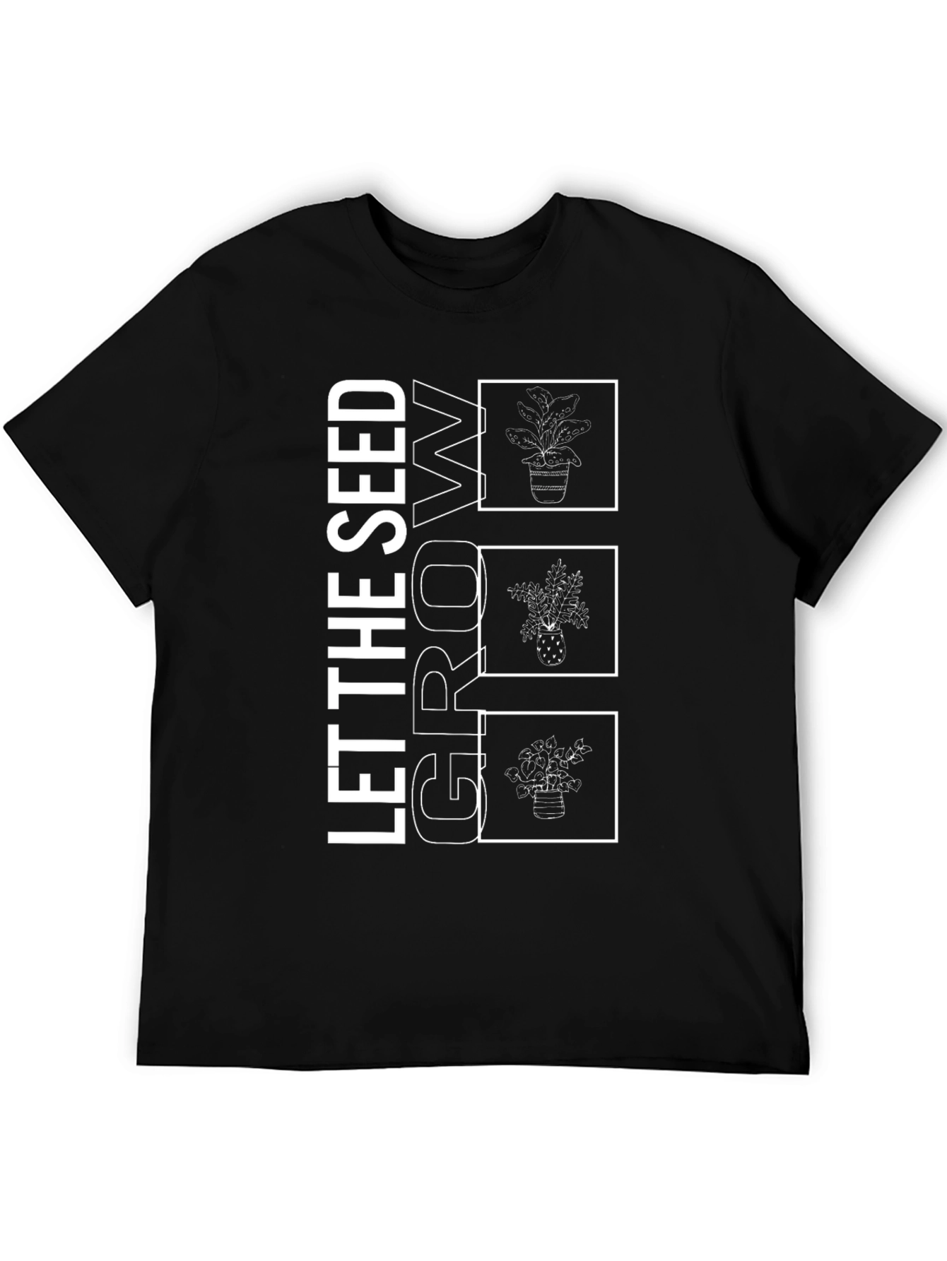 Let the Seed Grow Black Graphic Tee