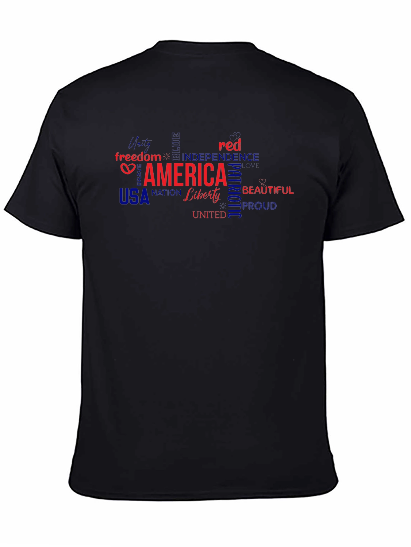 Patriotic America Word Cloud T-Shirt