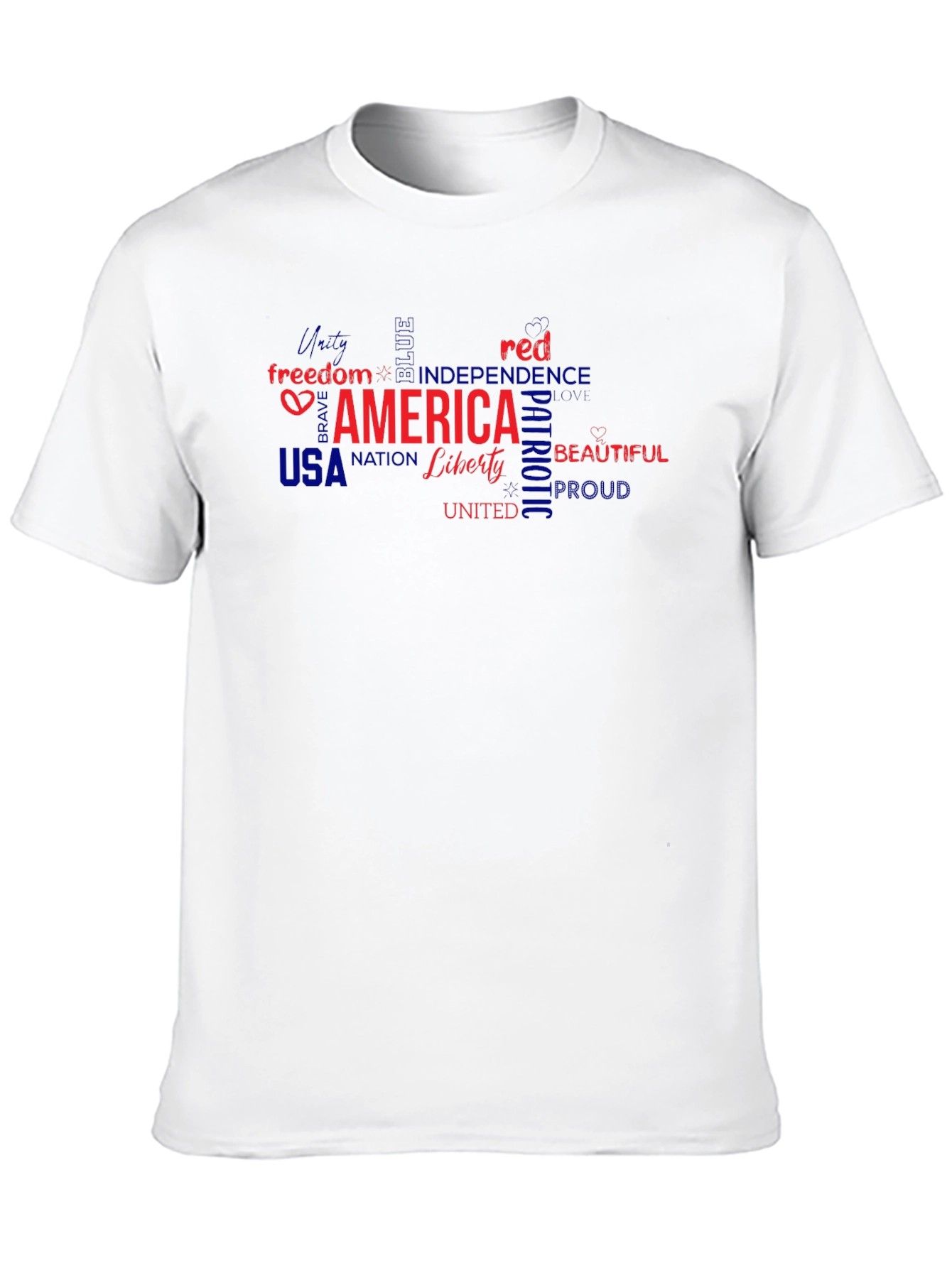 Patriotic America Word Cloud T-Shirt