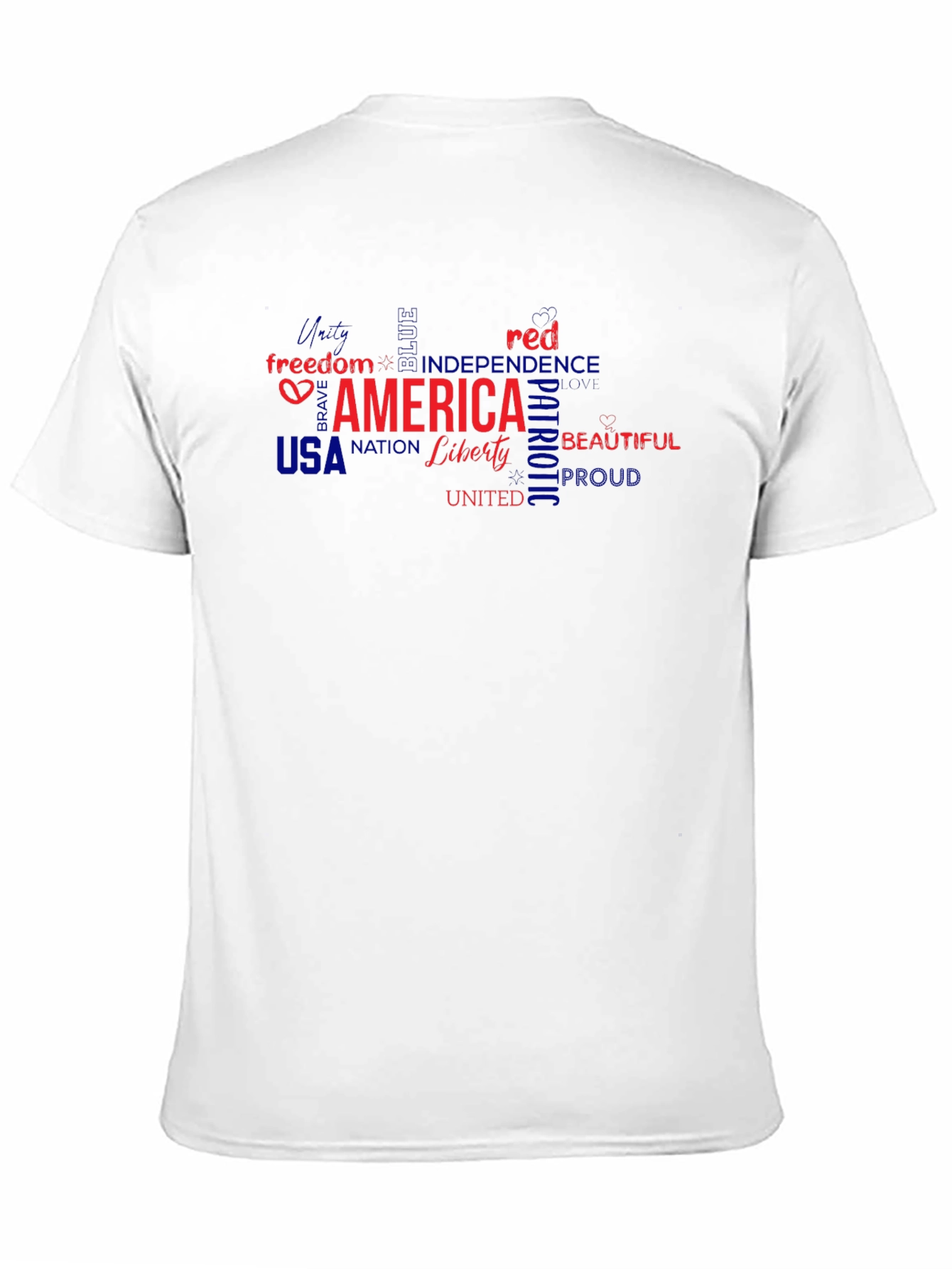 Patriotic America Word Cloud T-Shirt