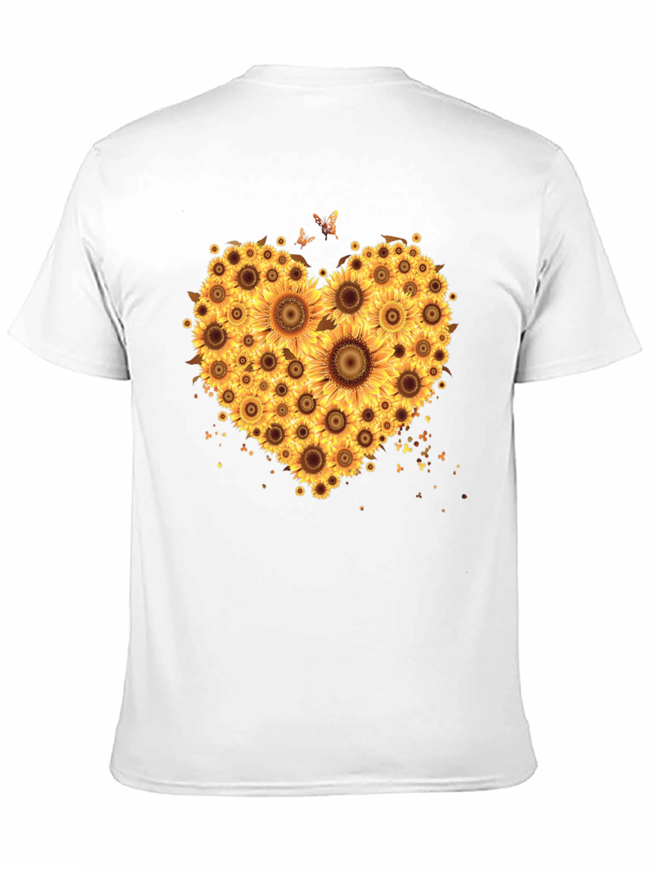 Sunflower Heart Graphic T-Shirt - Black