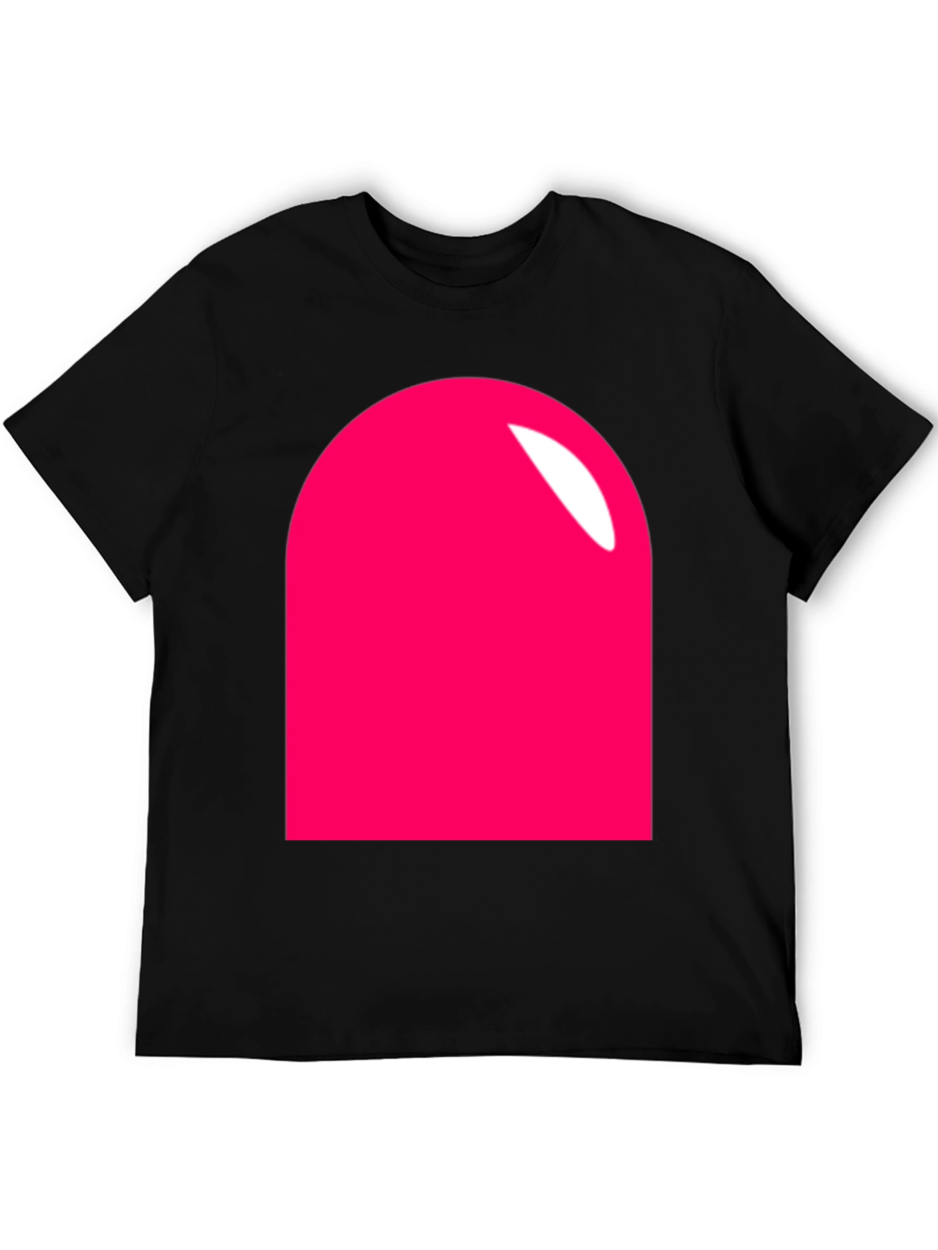Modern Pink Rounded Rectangle Graphic T-Shirt
