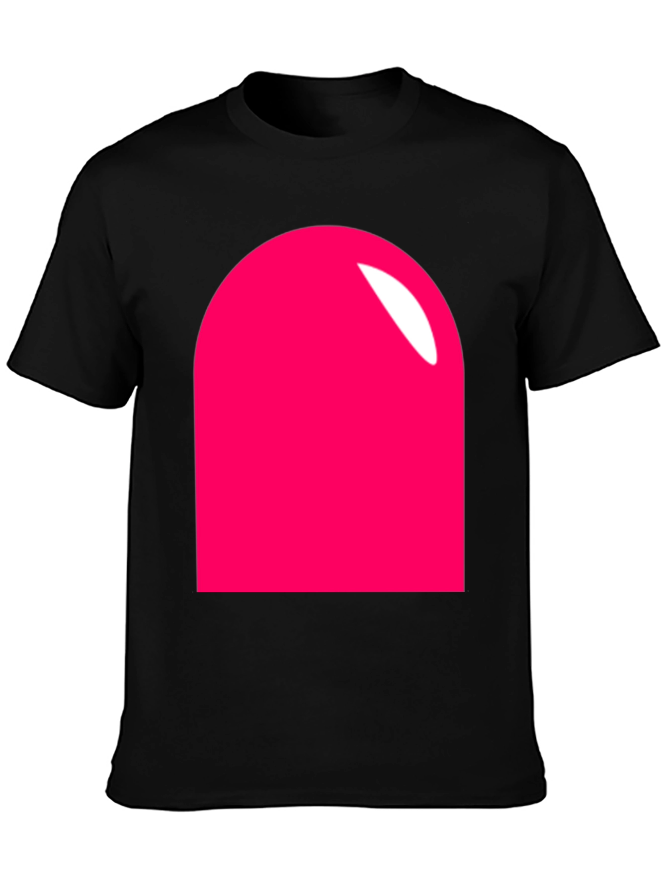 Modern Pink Rounded Rectangle Graphic T-Shirt