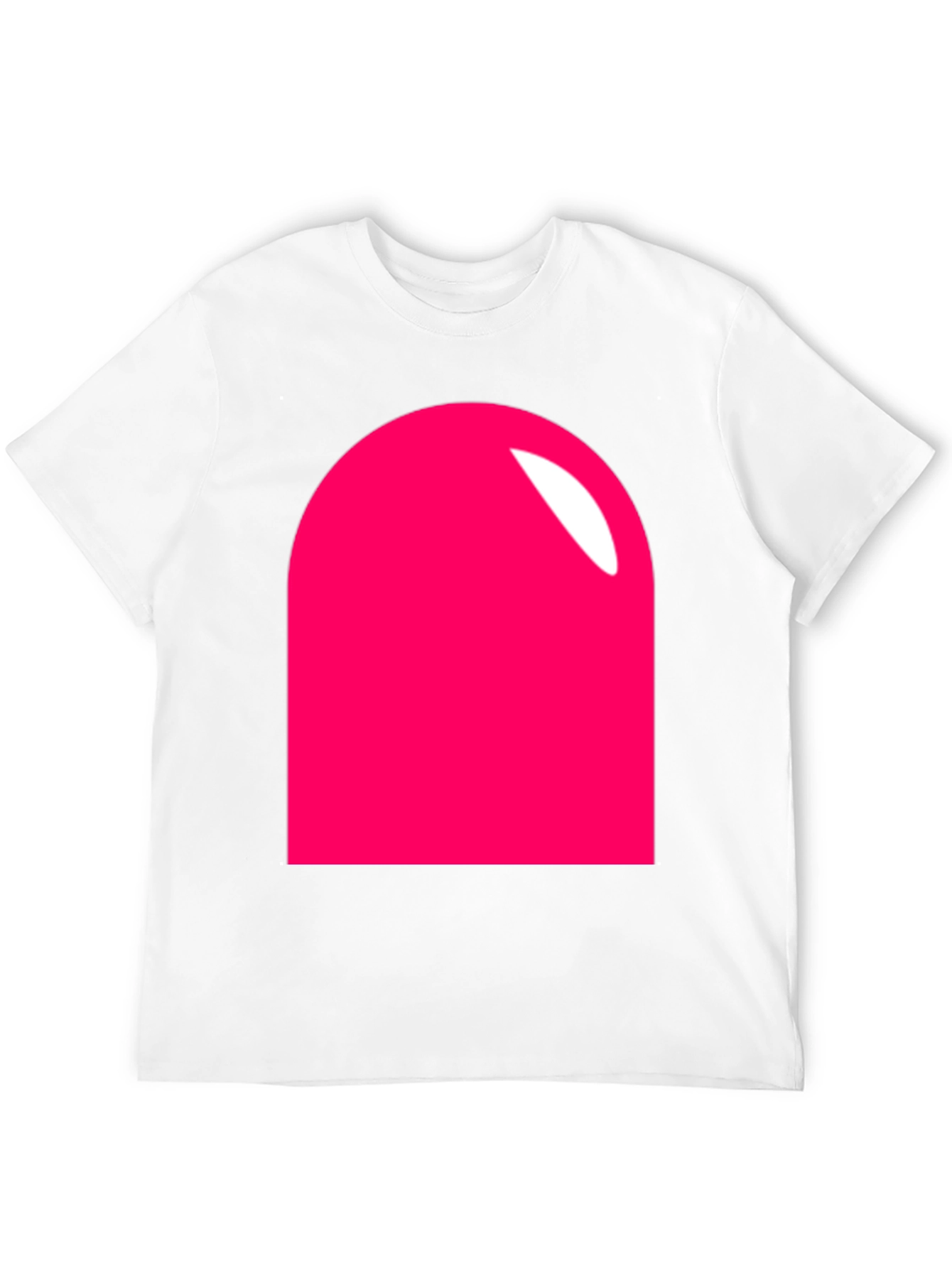 Modern Pink Rounded Rectangle Graphic T-Shirt
