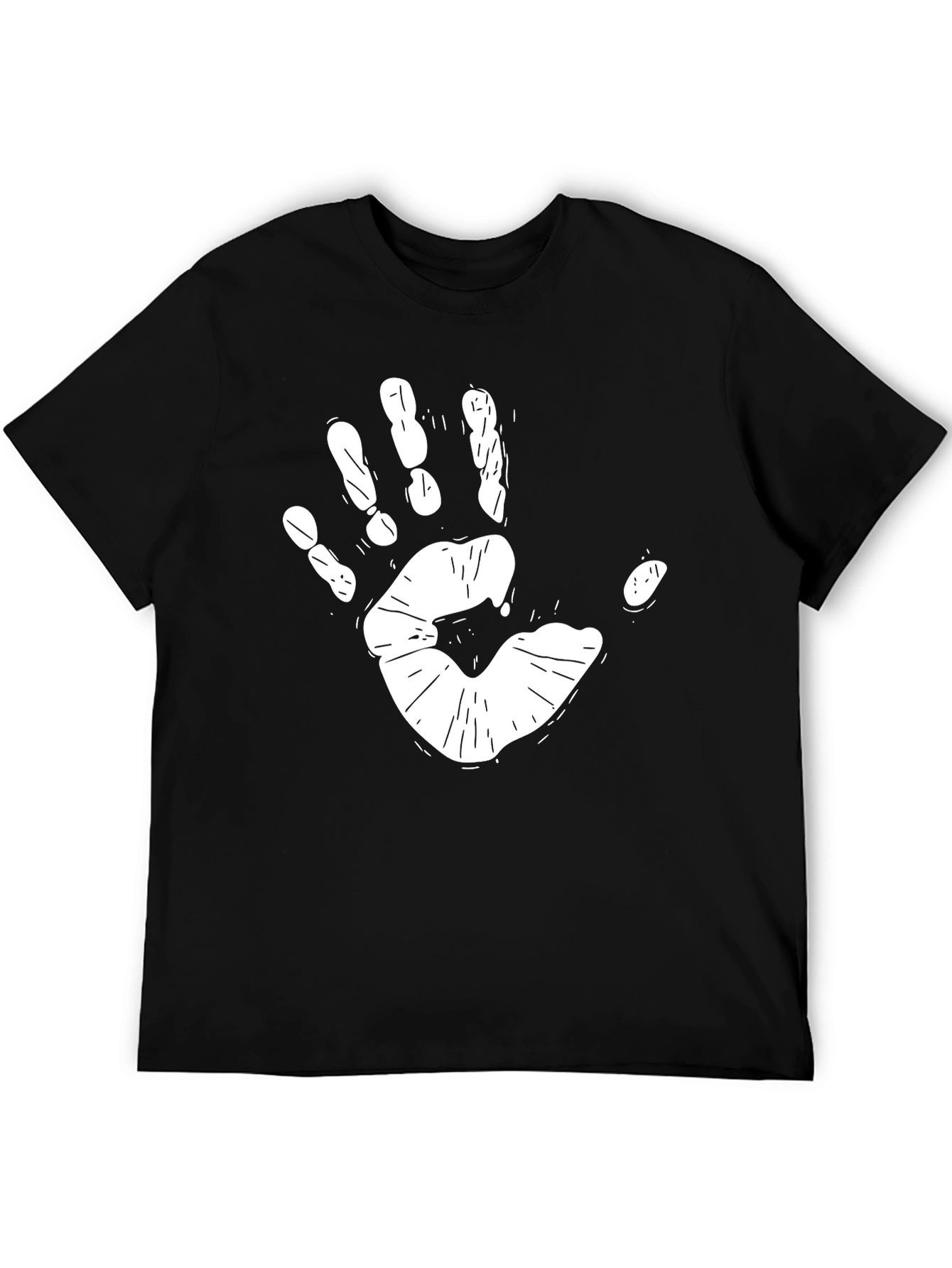 Handprint Graphic Black T-Shirt