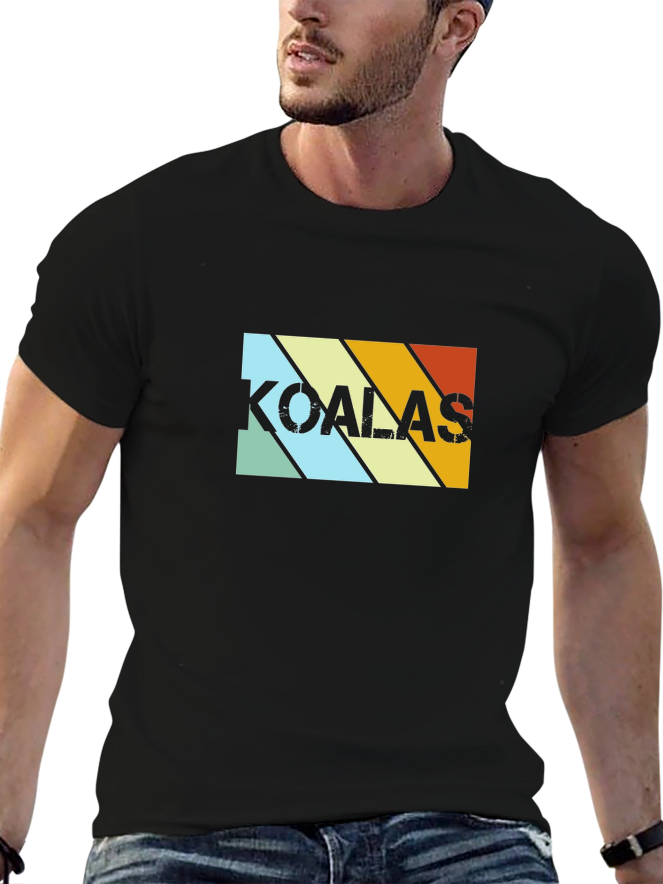 Retro Koalas T-Shirt - Striped Design