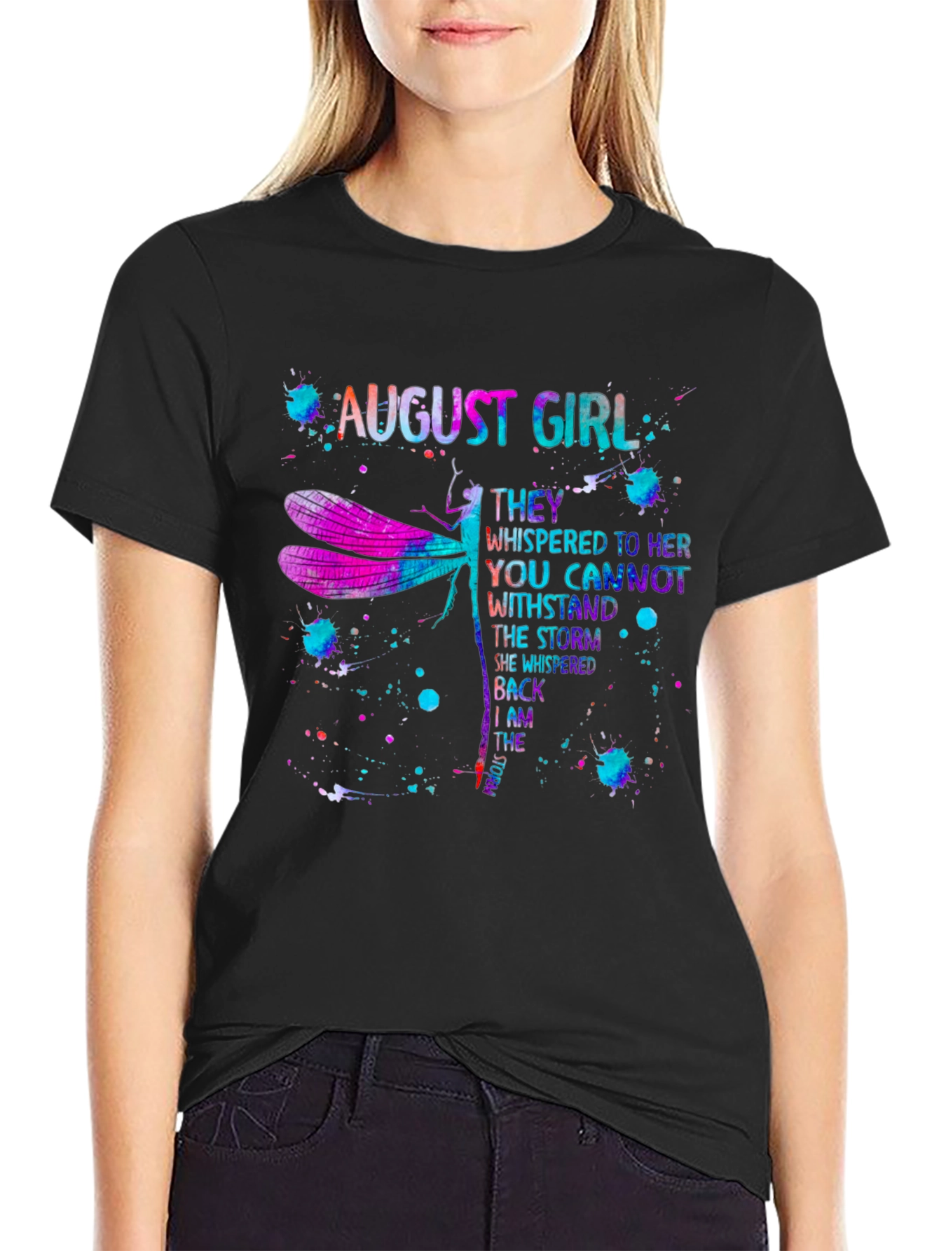 August Girl Dragonfly Graphic Tee - Strong Womens T-Shirt
