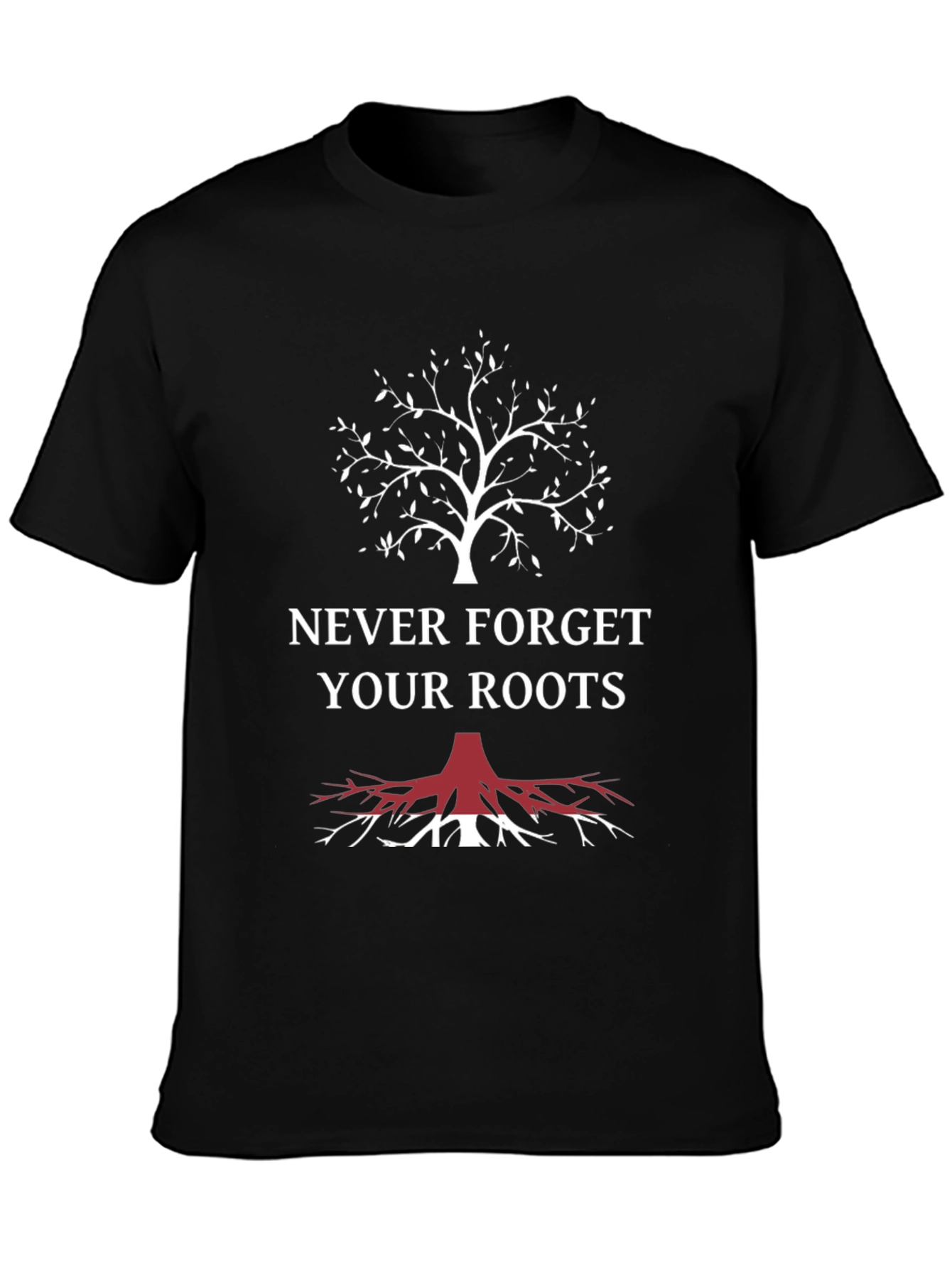 Never Forget Your Roots Graphic Tee - Black