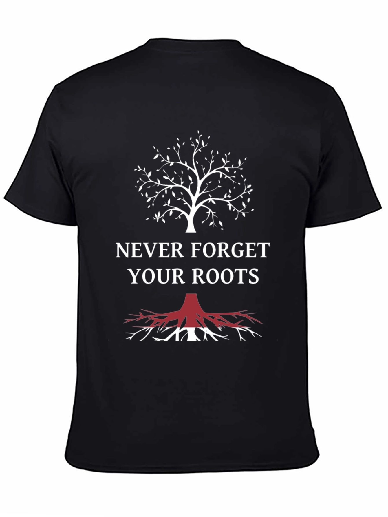 Never Forget Your Roots Graphic Tee - Black