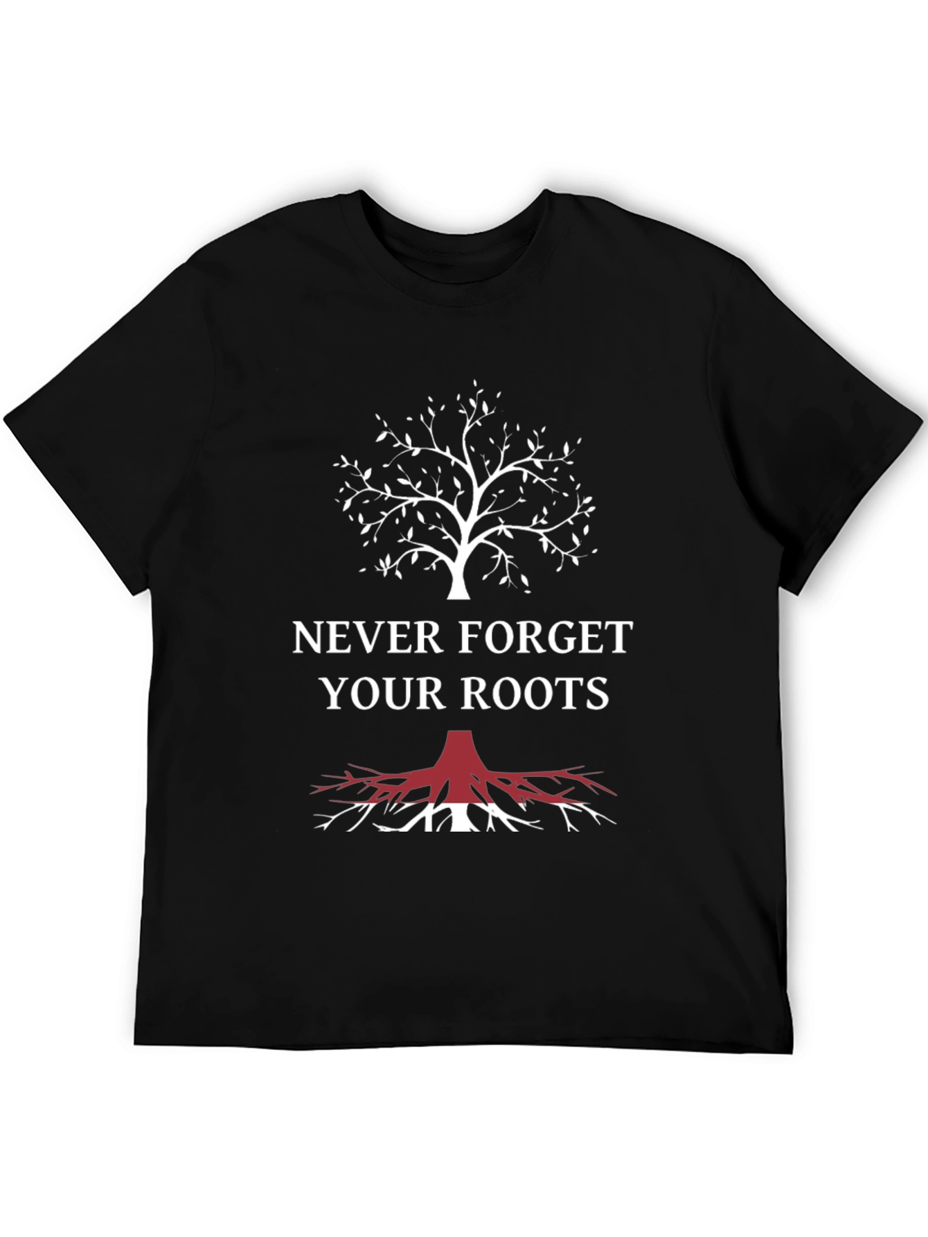 Never Forget Your Roots Graphic Tee - Black