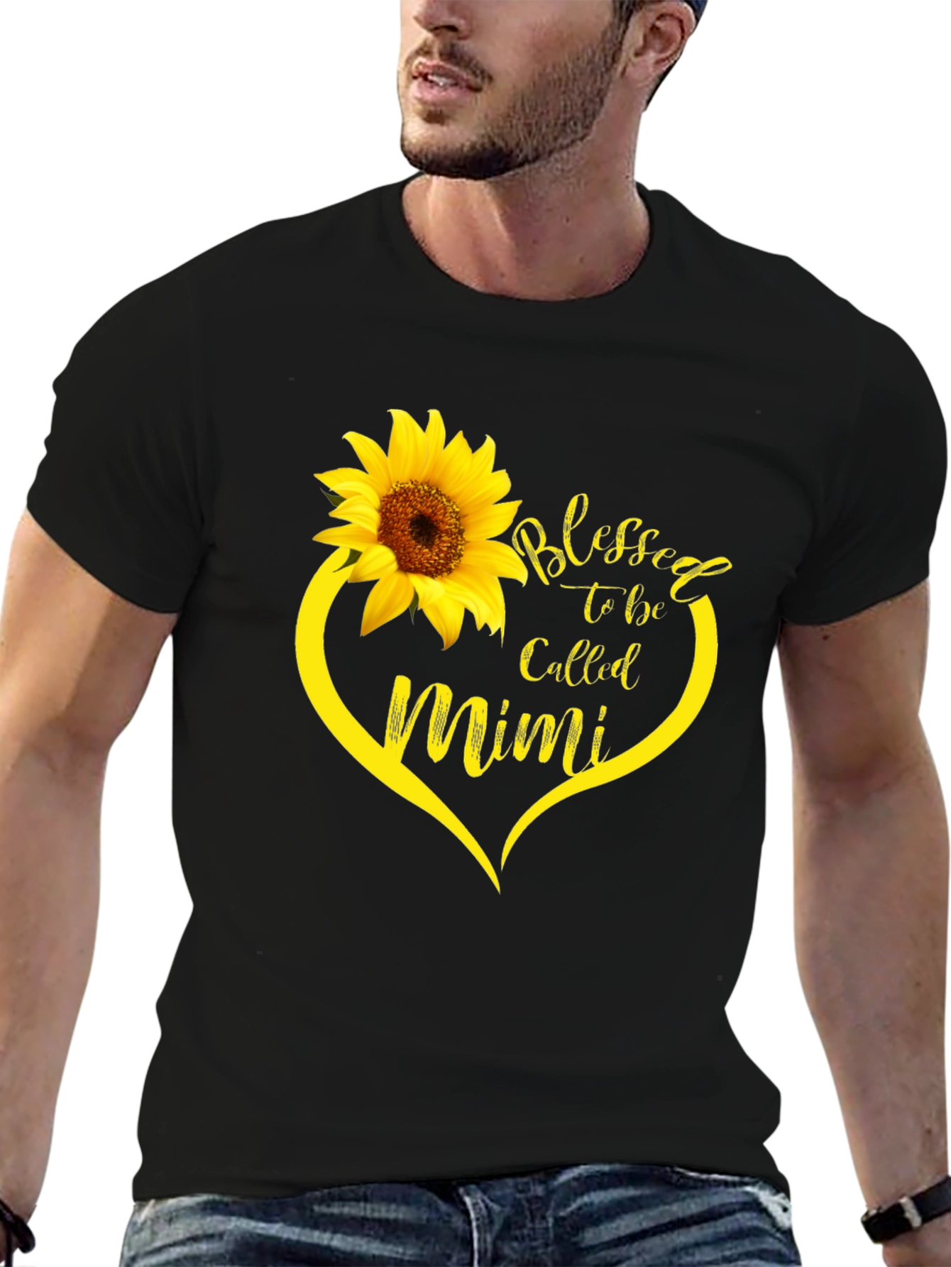 Blessed Mimi Sunflower Heart T-Shirt