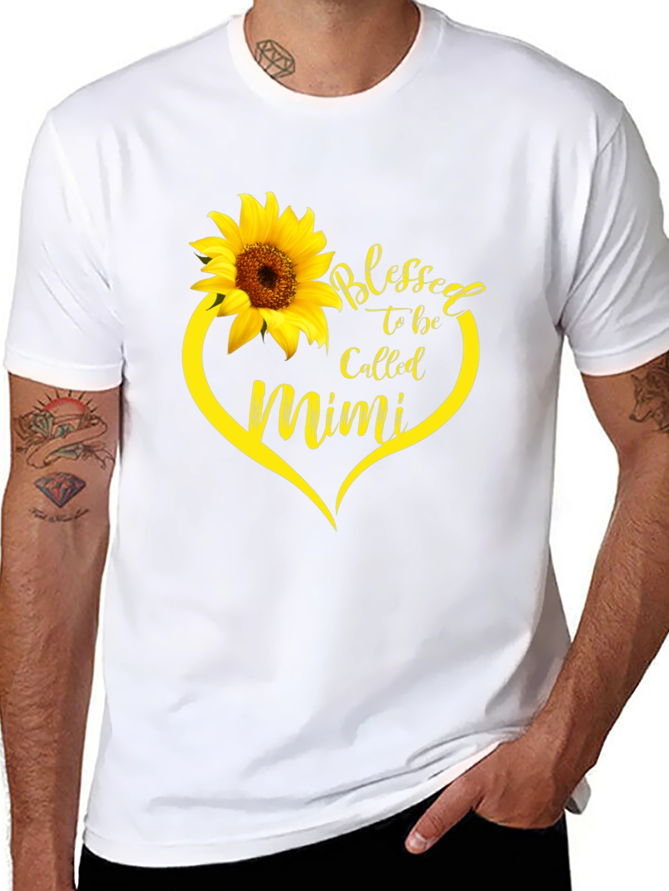 Blessed Mimi Sunflower Heart T-Shirt