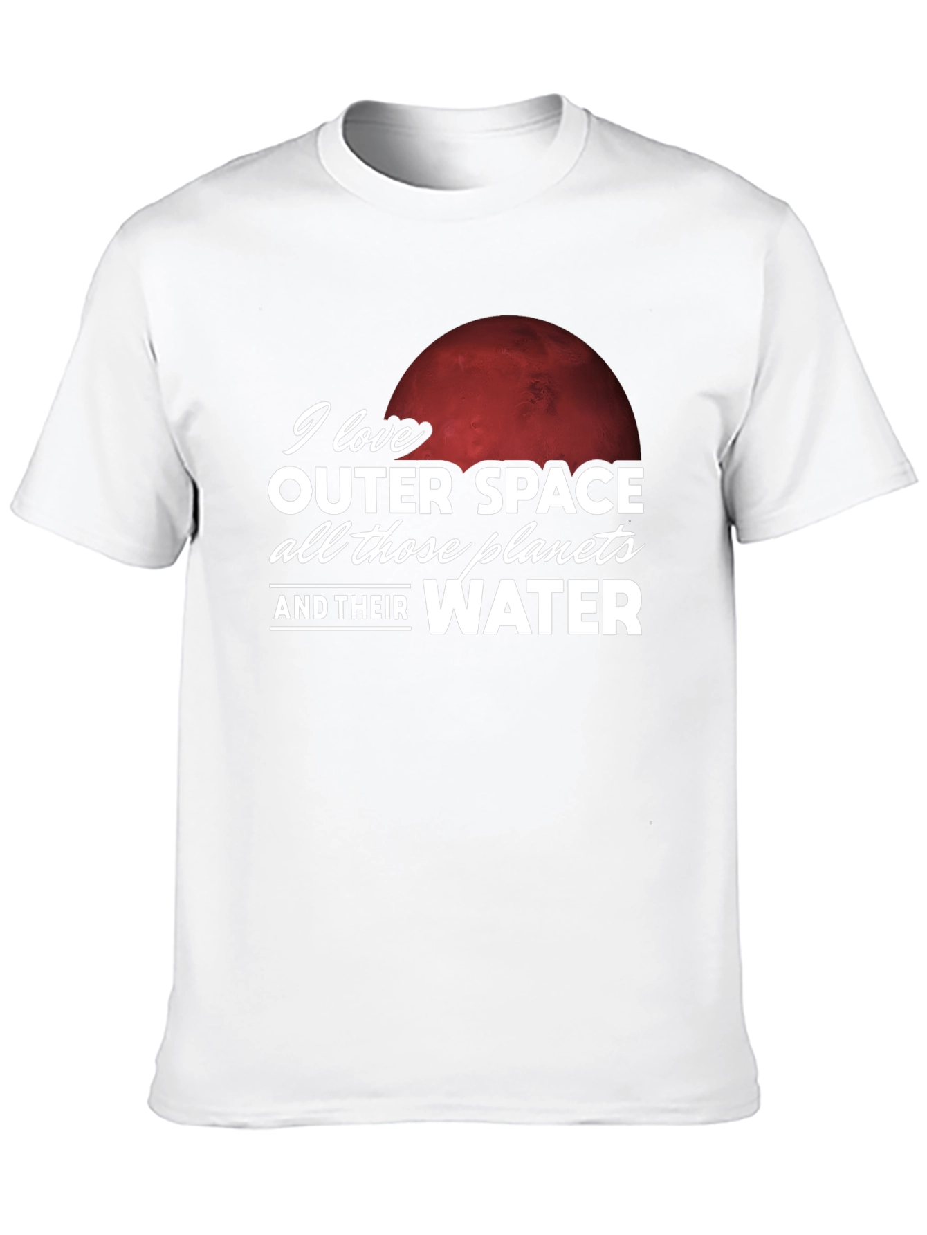 Outer Space Planets & Water Graphic T-Shirt