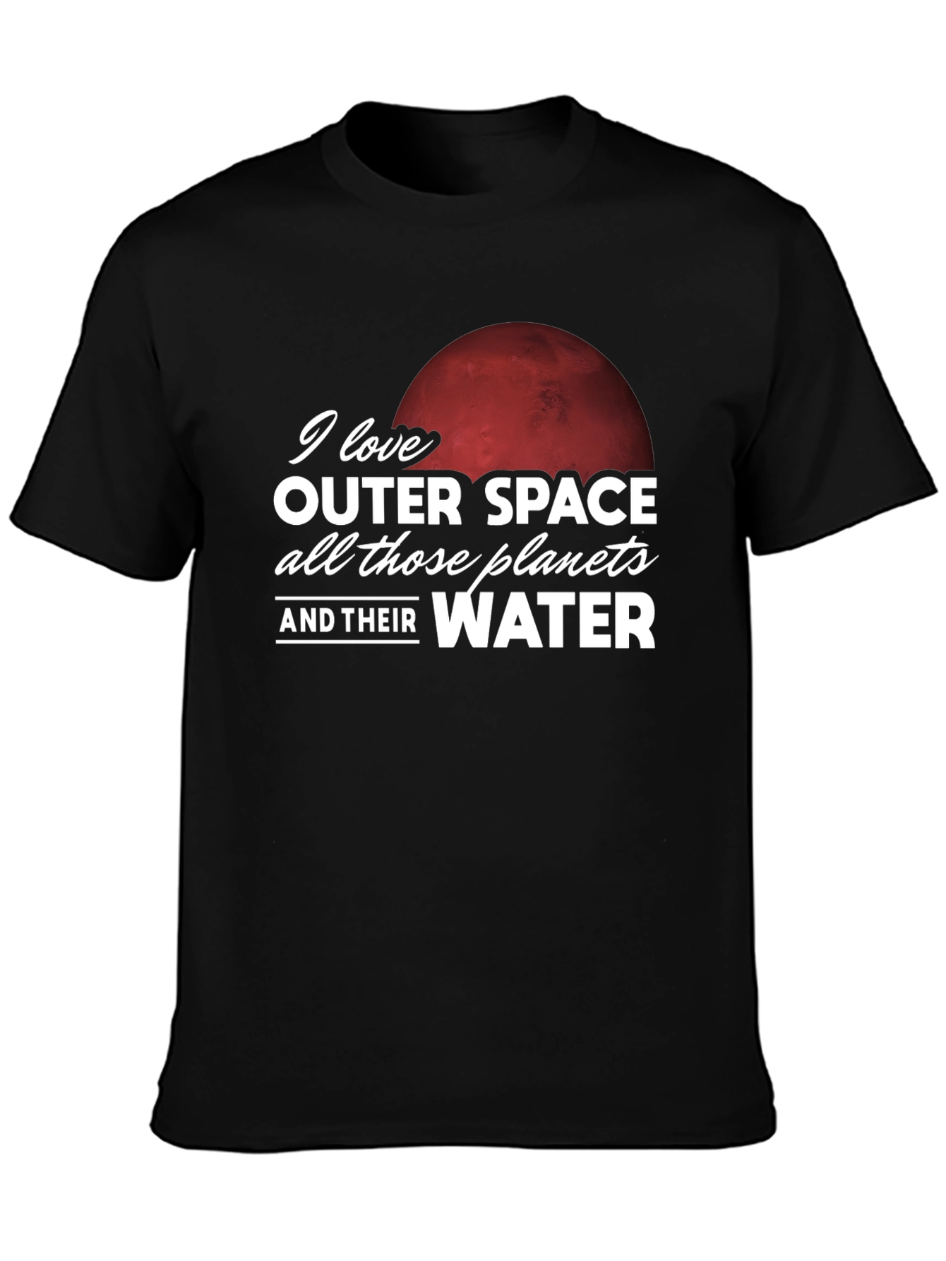 Outer Space Planets & Water Graphic T-Shirt