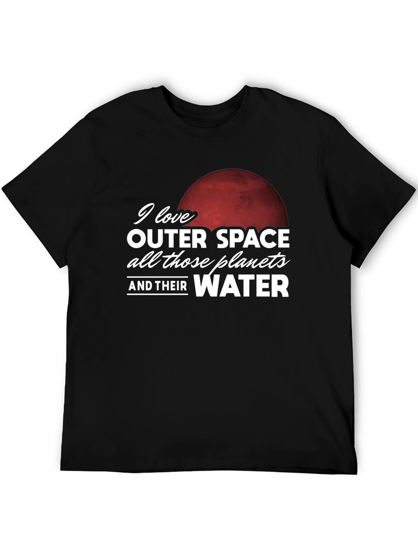 Outer Space Planets & Water Graphic T-Shirt