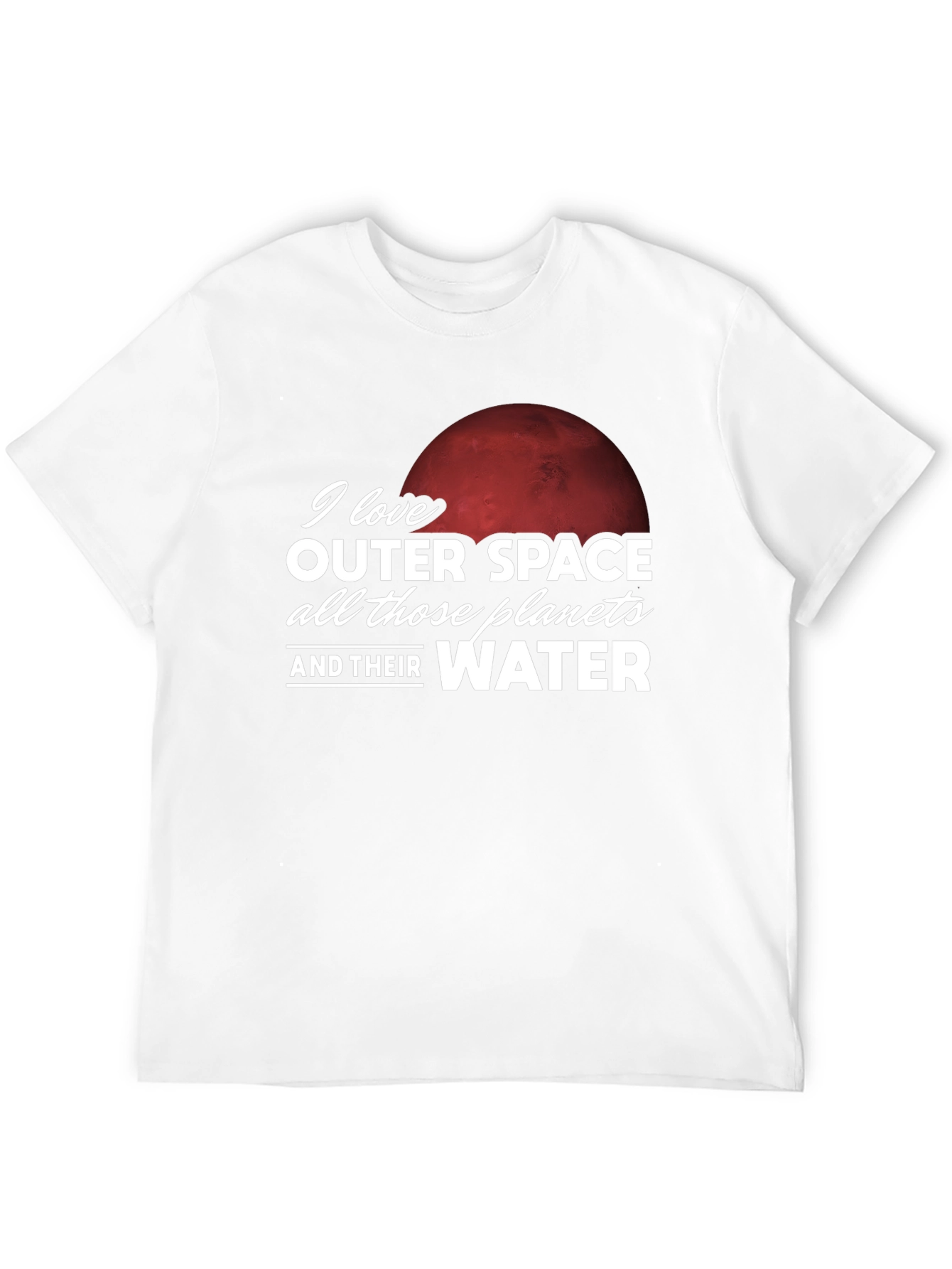 Outer Space Planets & Water Graphic T-Shirt