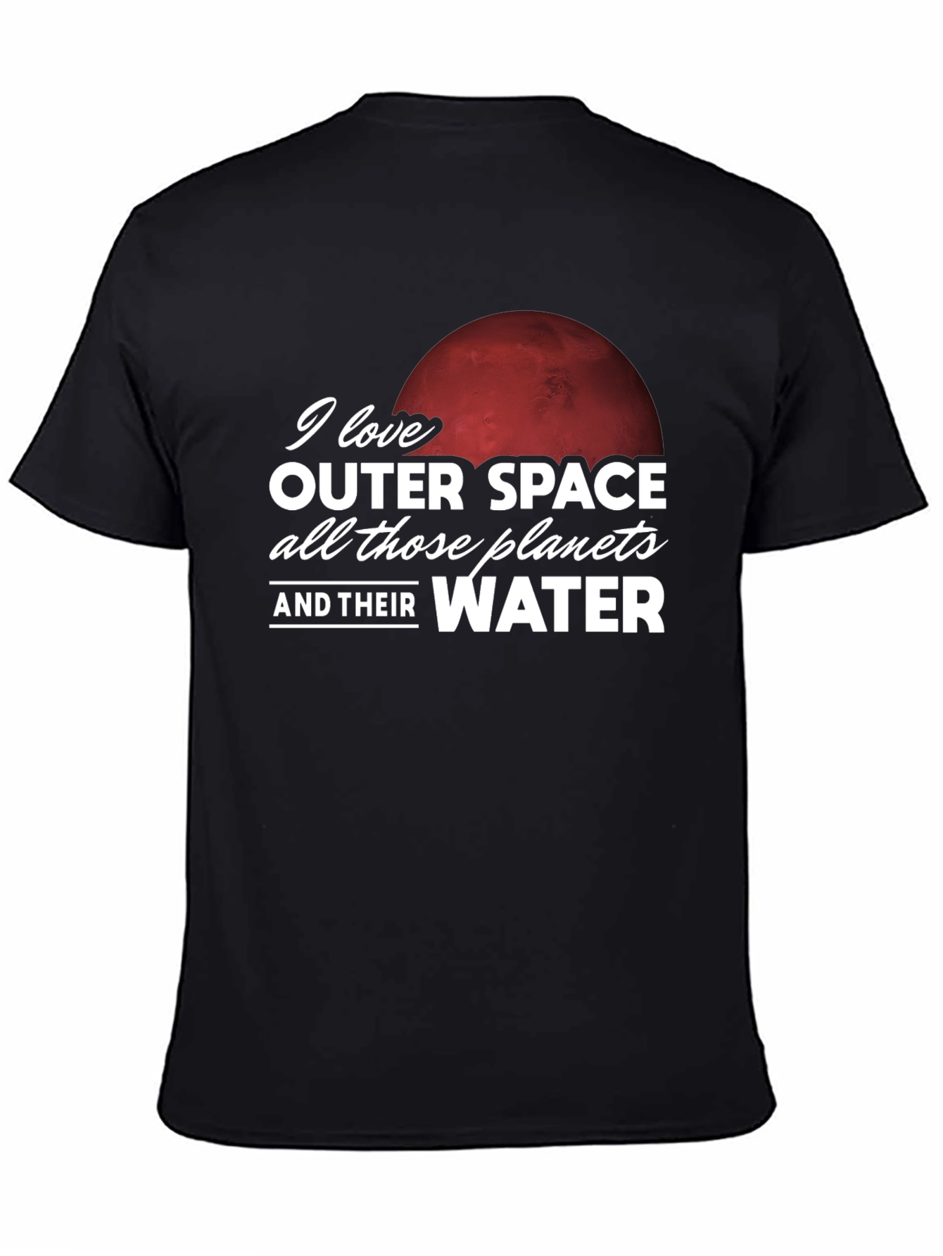 Outer Space Planets & Water Graphic T-Shirt