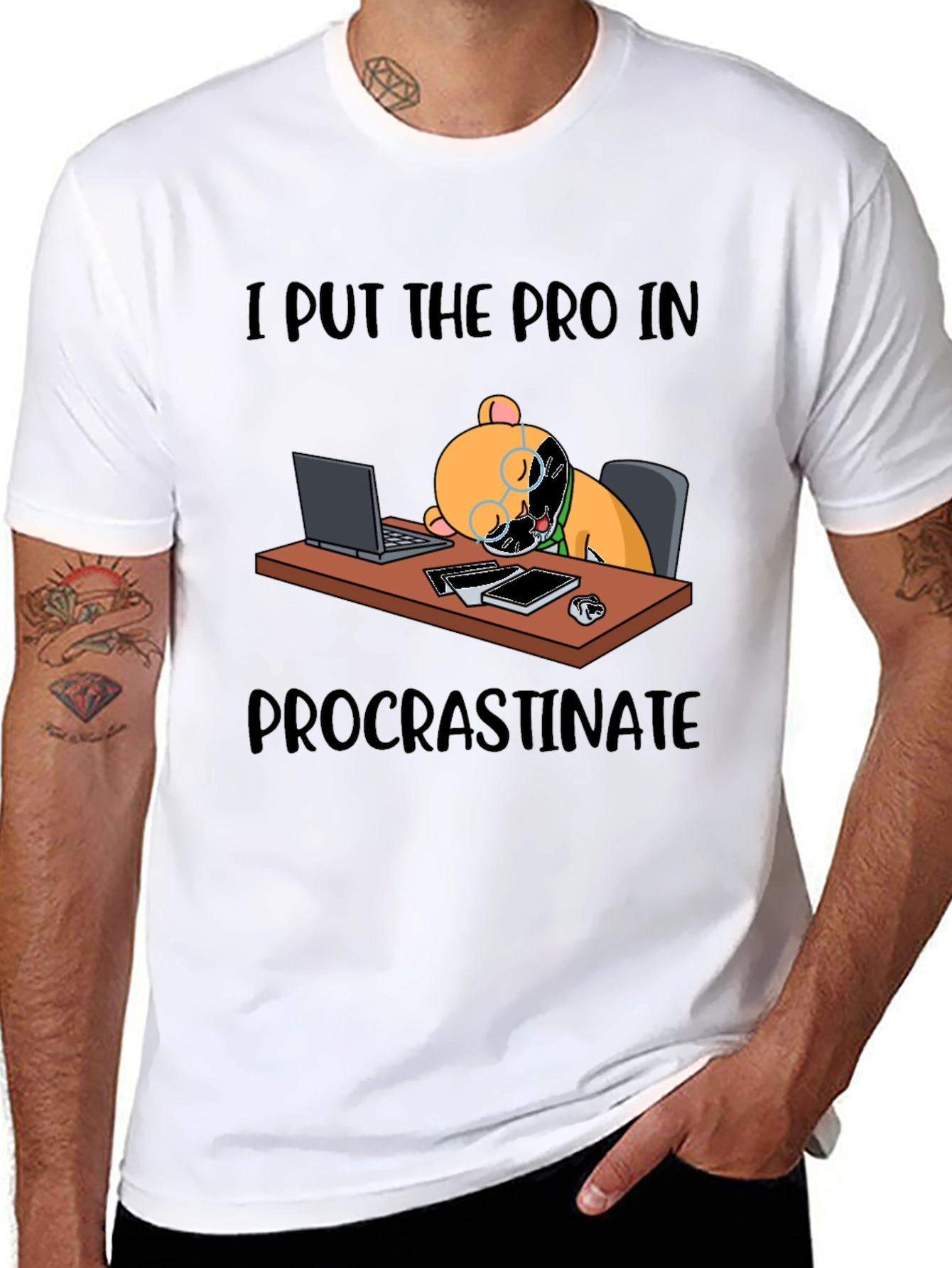 Procrastinate T-Shirt Funny Bear Lazy