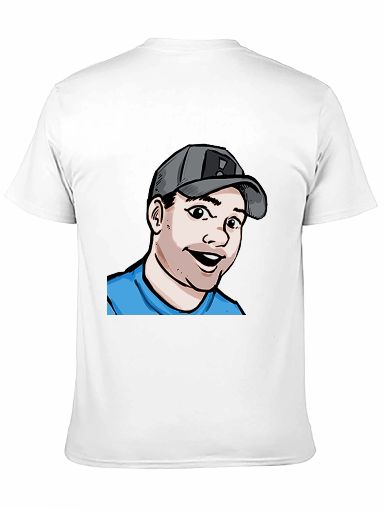 Cartoon Graphic Tee - Black Cotton Blend