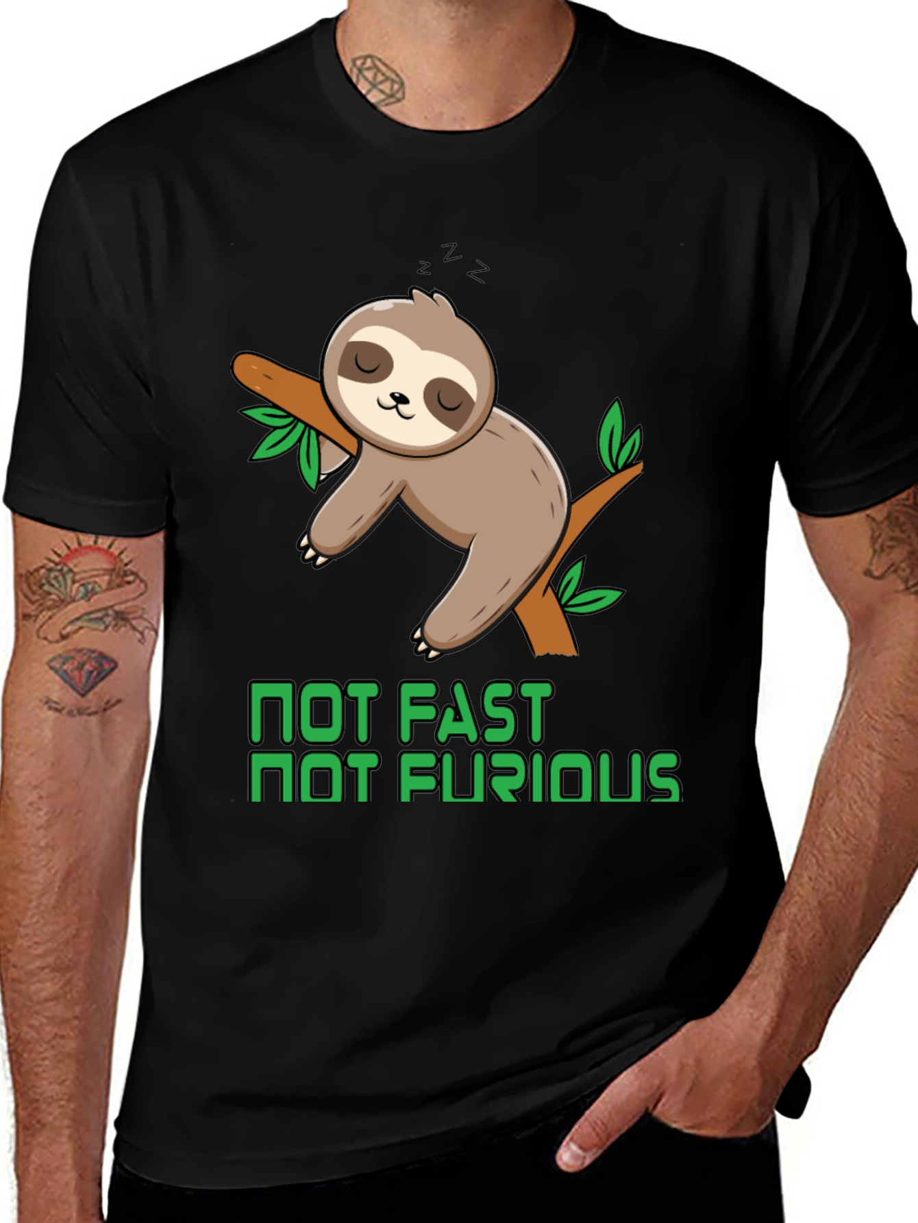 Not Fast Not Furious Sloth T-Shirt