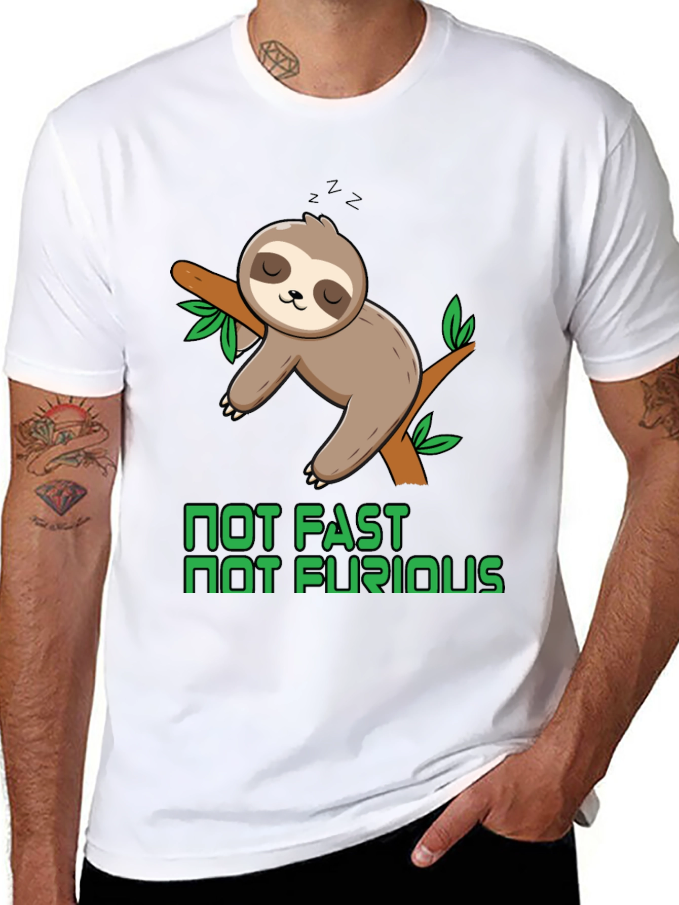 Not Fast Not Furious Sloth T-Shirt